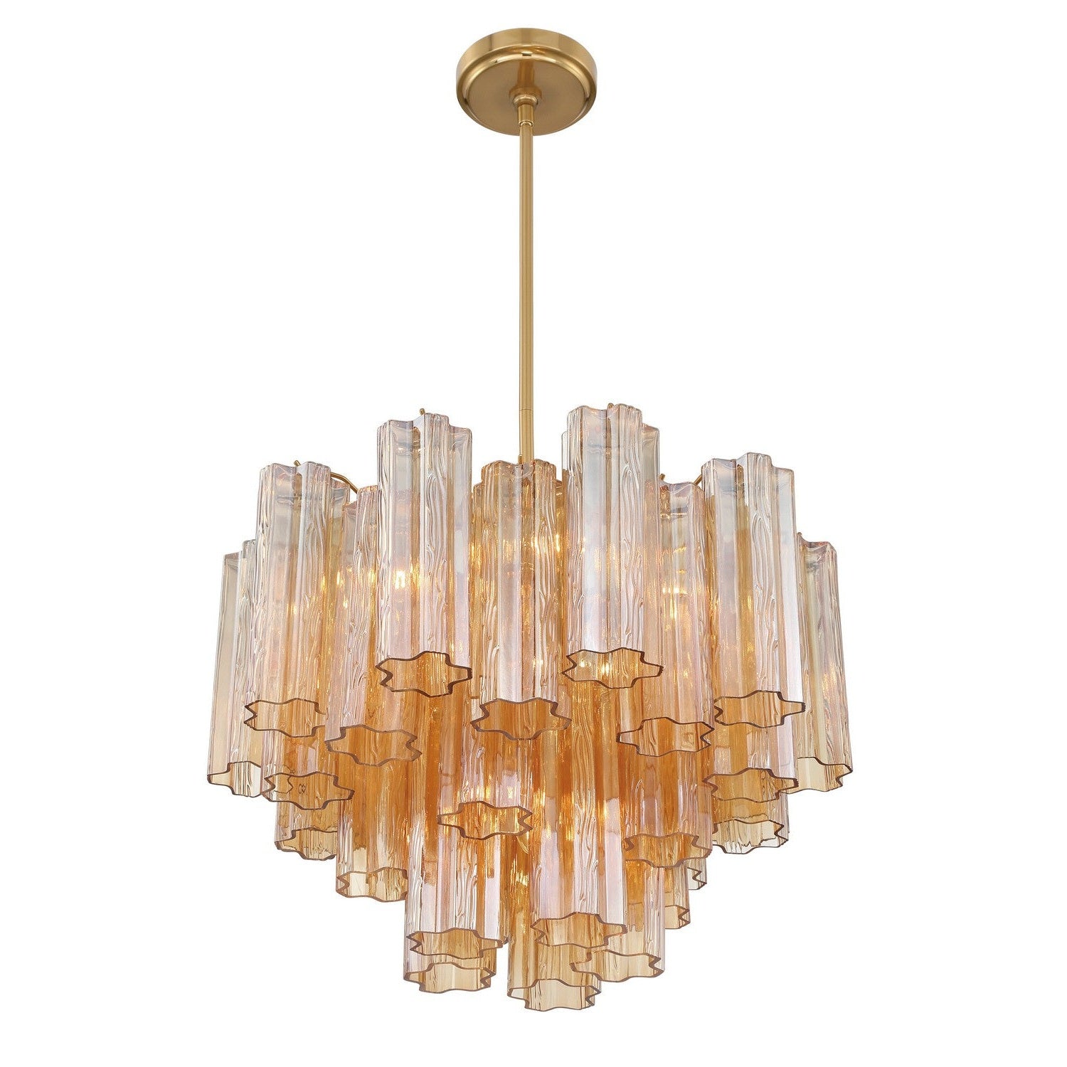 Crystorama - ADD-306-AG-AM - Six Light Chandelier - Addis - Aged Brass