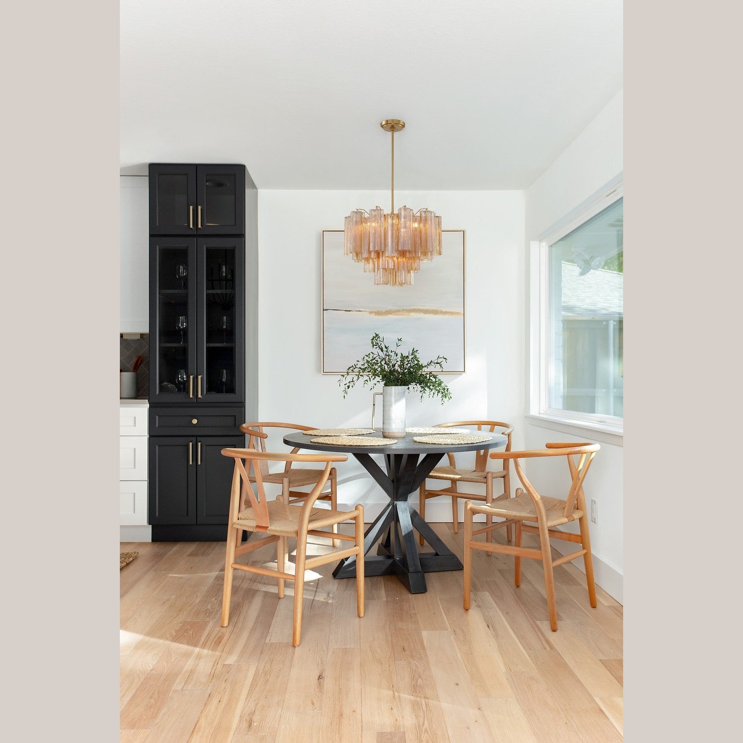 Crystorama - ADD-306-AG-AM - Six Light Chandelier - Addis - Aged Brass
