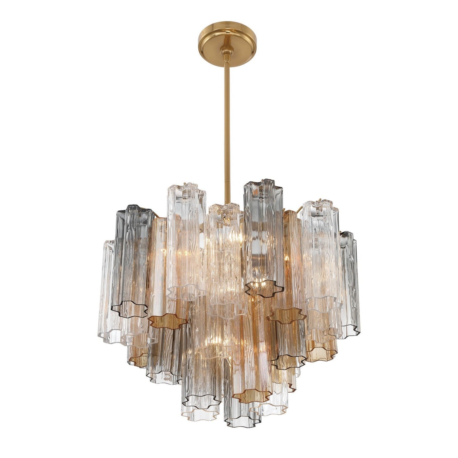 Crystorama - ADD-306-AG-AU - Six Light Chandelier - Addis - Aged Brass
