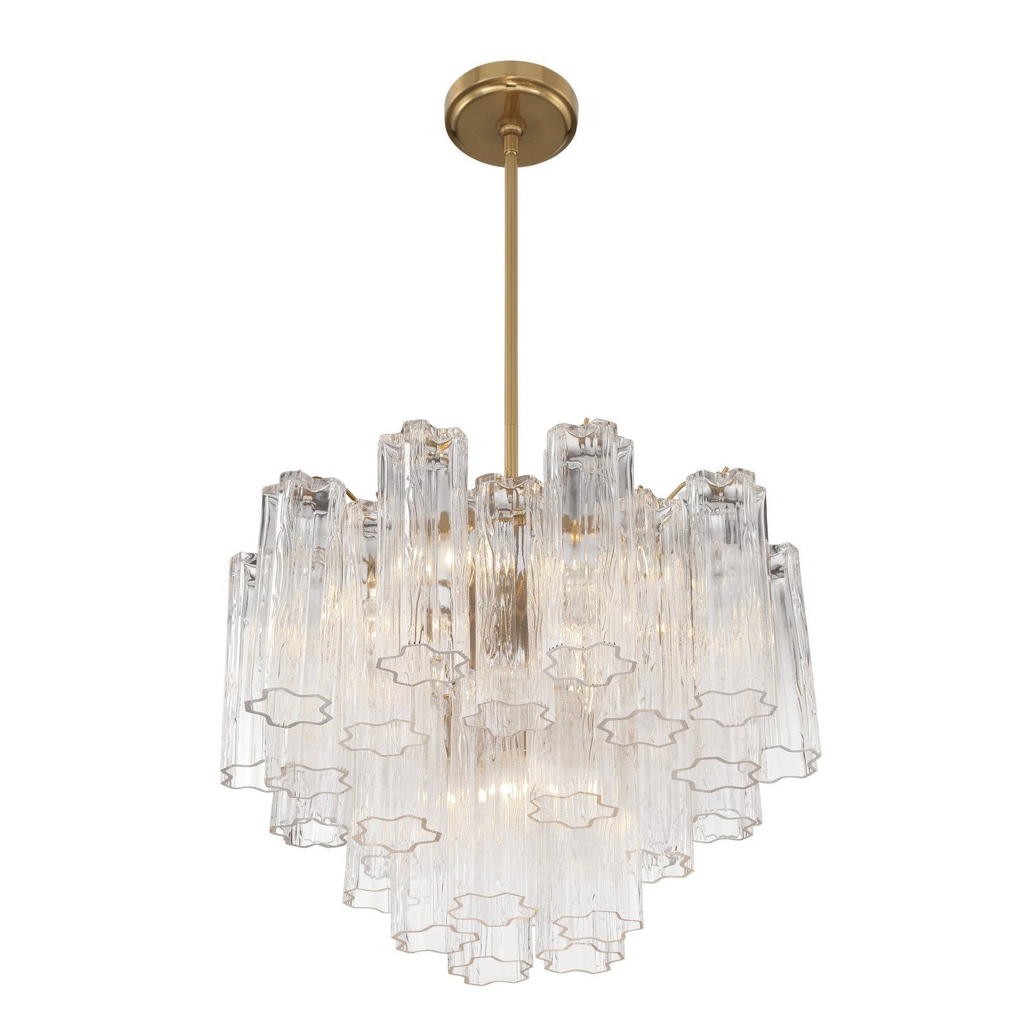 Crystorama - ADD-306-AG-CL - Six Light Chandelier - Addis - Aged Brass