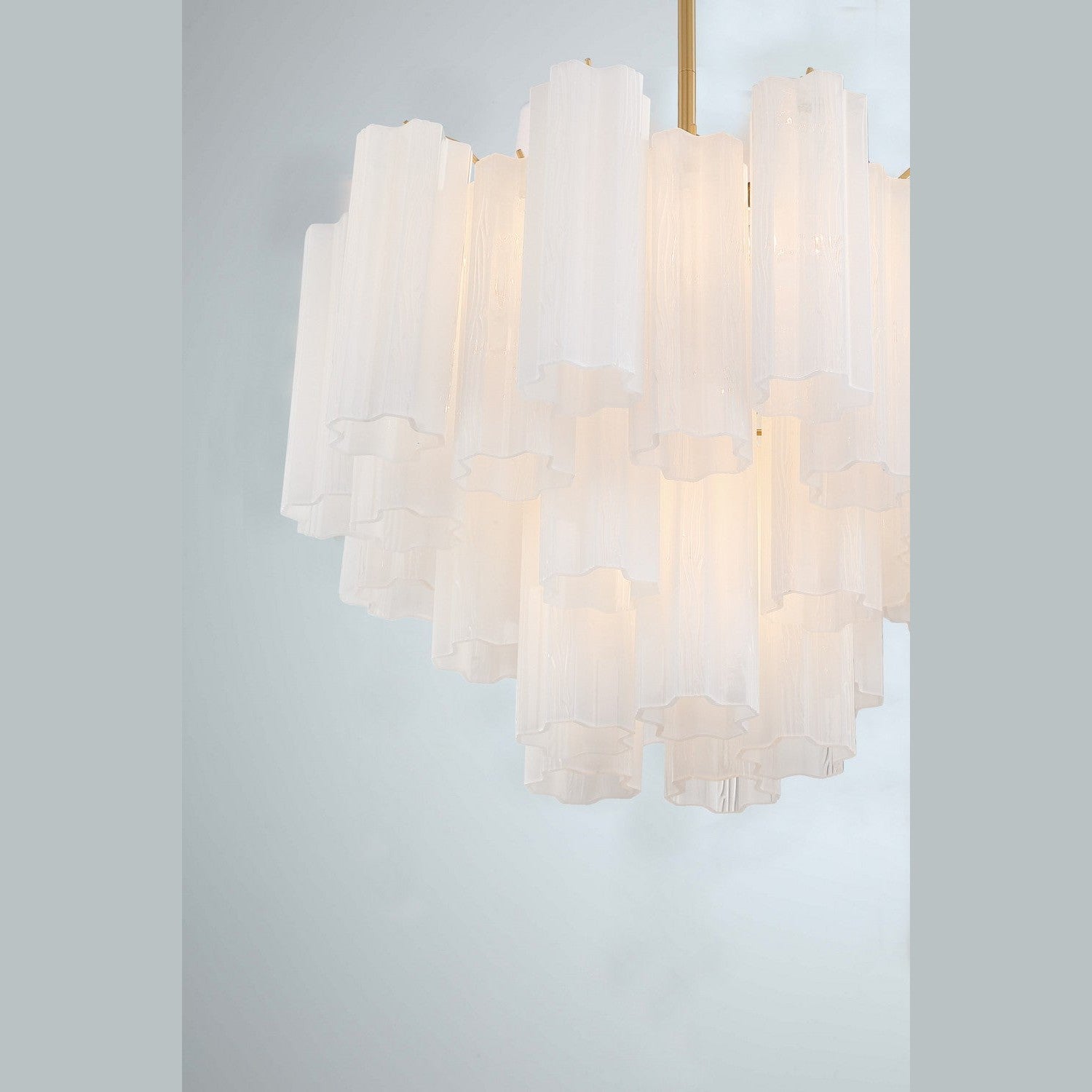 Crystorama - ADD-306-AG-WH - Six Light Chandelier - Addis - Aged Brass