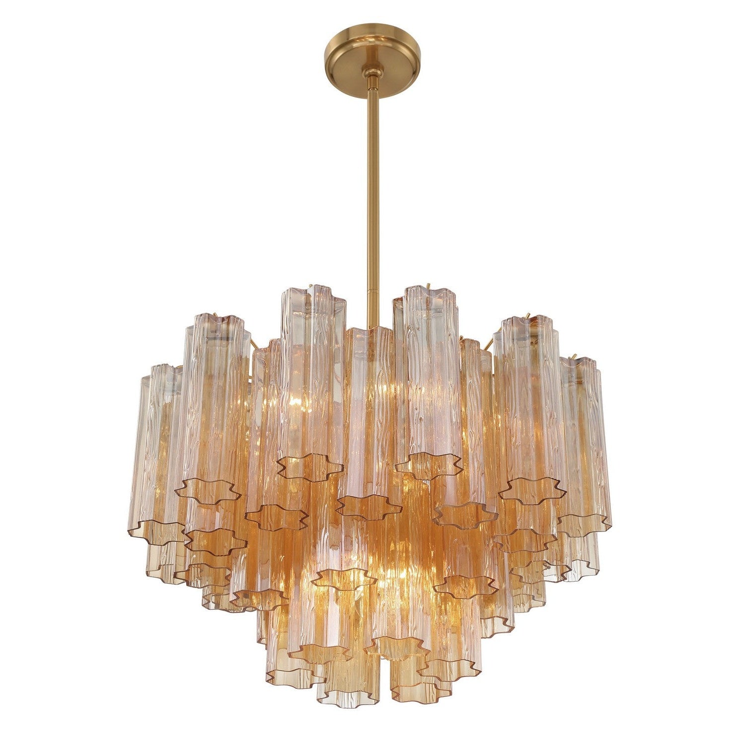 Crystorama - ADD-308-AG-AM - Nine Light Chandelier - Addis - Aged Brass