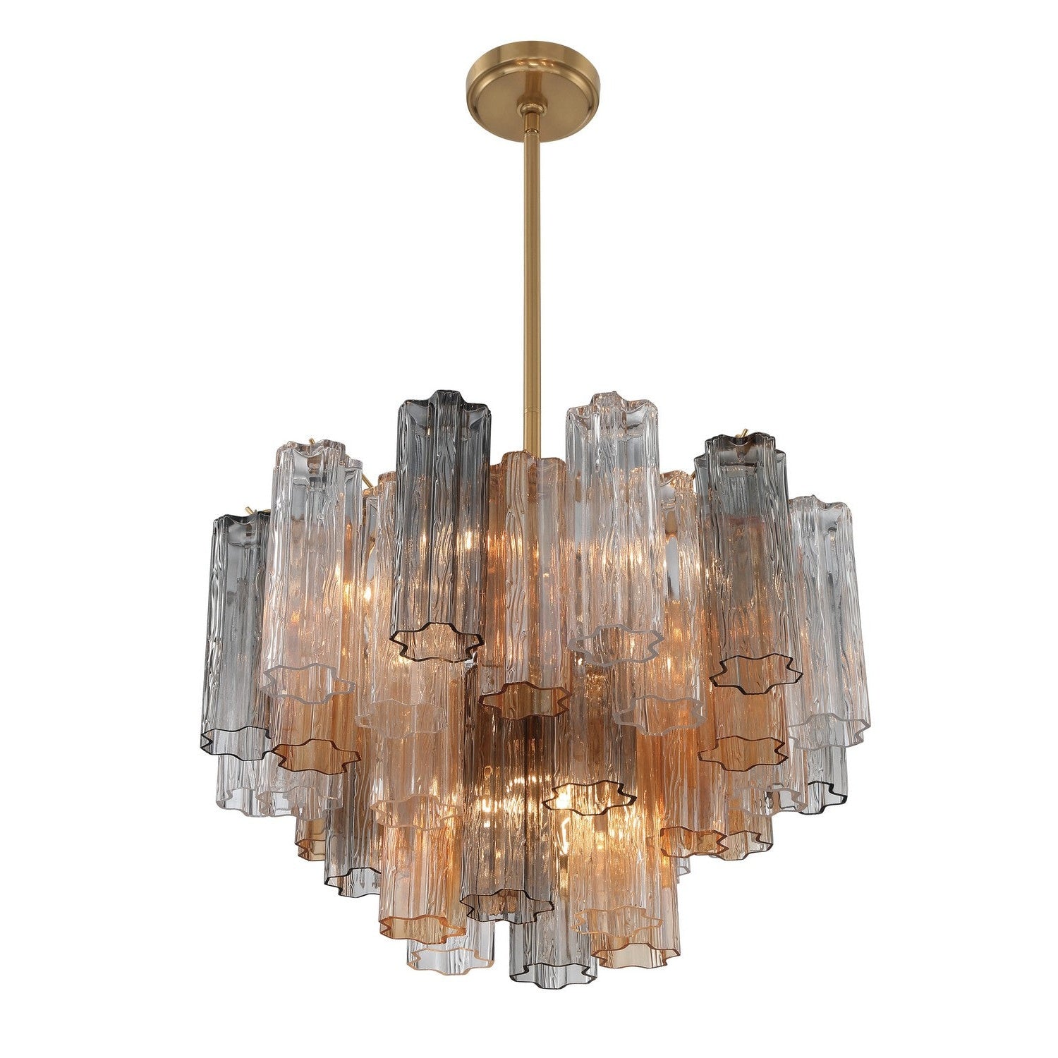 Crystorama - ADD-308-AG-AU - Nine Light Chandelier - Addis - Aged Brass