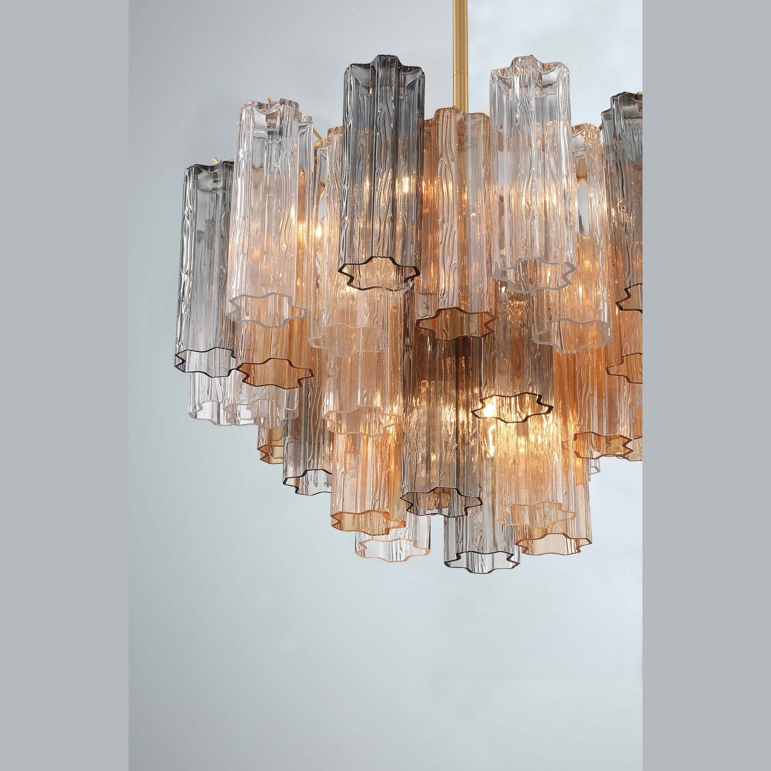 Crystorama - ADD-308-AG-AU - Nine Light Chandelier - Addis - Aged Brass