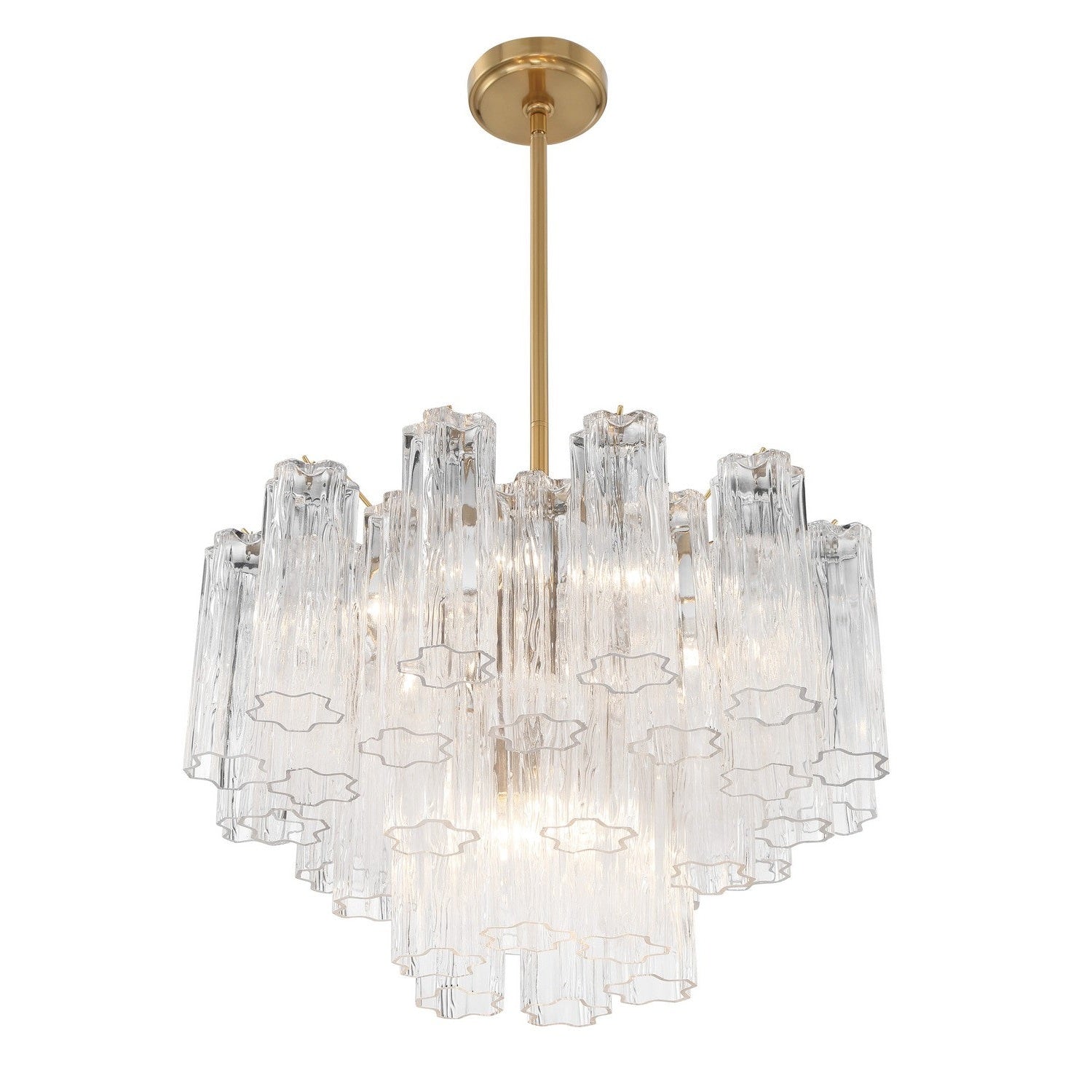 Crystorama - ADD-308-AG-CL - Nine Light Chandelier - Addis - Aged Brass