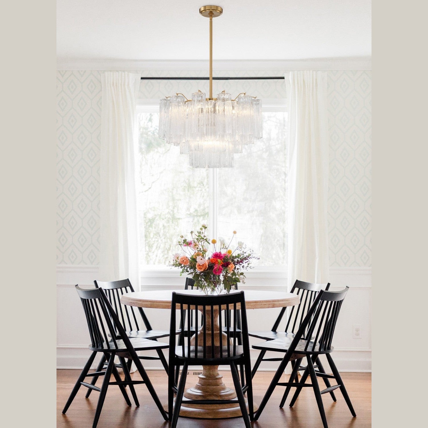 Crystorama - ADD-308-AG-CL - Nine Light Chandelier - Addis - Aged Brass