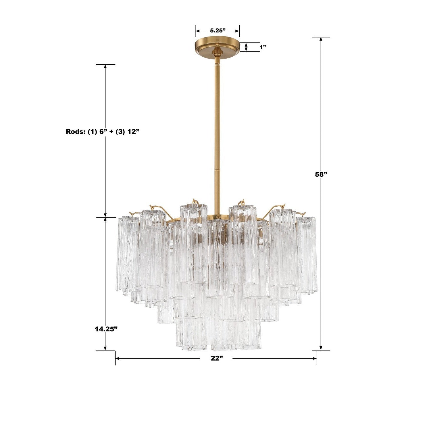Crystorama - ADD-308-AG-CL - Nine Light Chandelier - Addis - Aged Brass