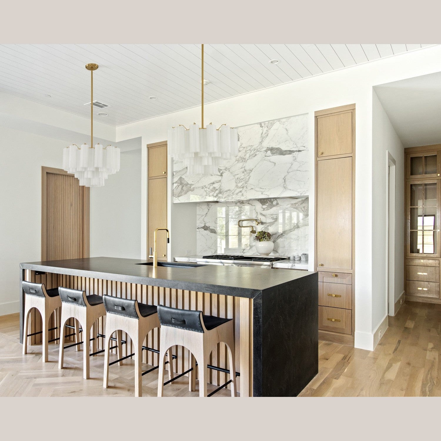 Crystorama - ADD-308-AG-WH - Nine Light Chandelier - Addis - Aged Brass