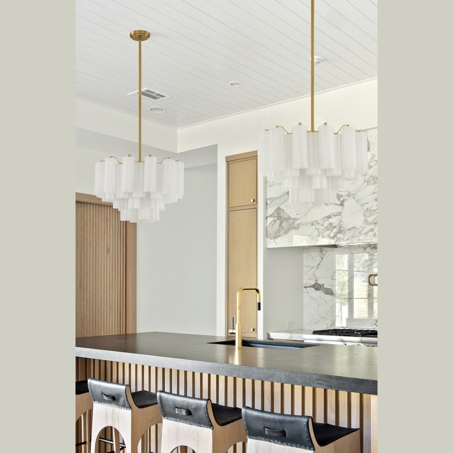 Crystorama - ADD-308-AG-WH - Nine Light Chandelier - Addis - Aged Brass