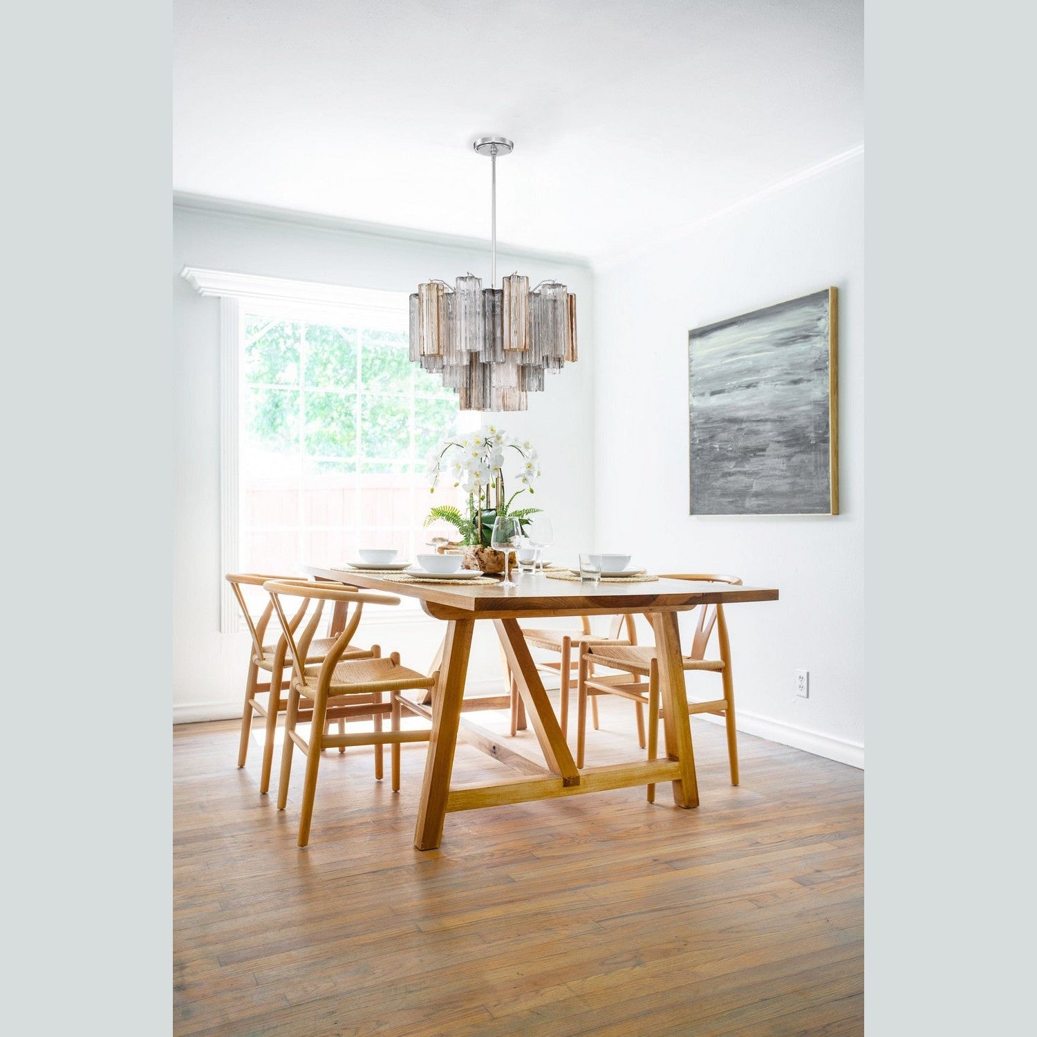 Crystorama - ADD-308-CH-AU - Nine Light Chandelier - Addis - Polished Chrome