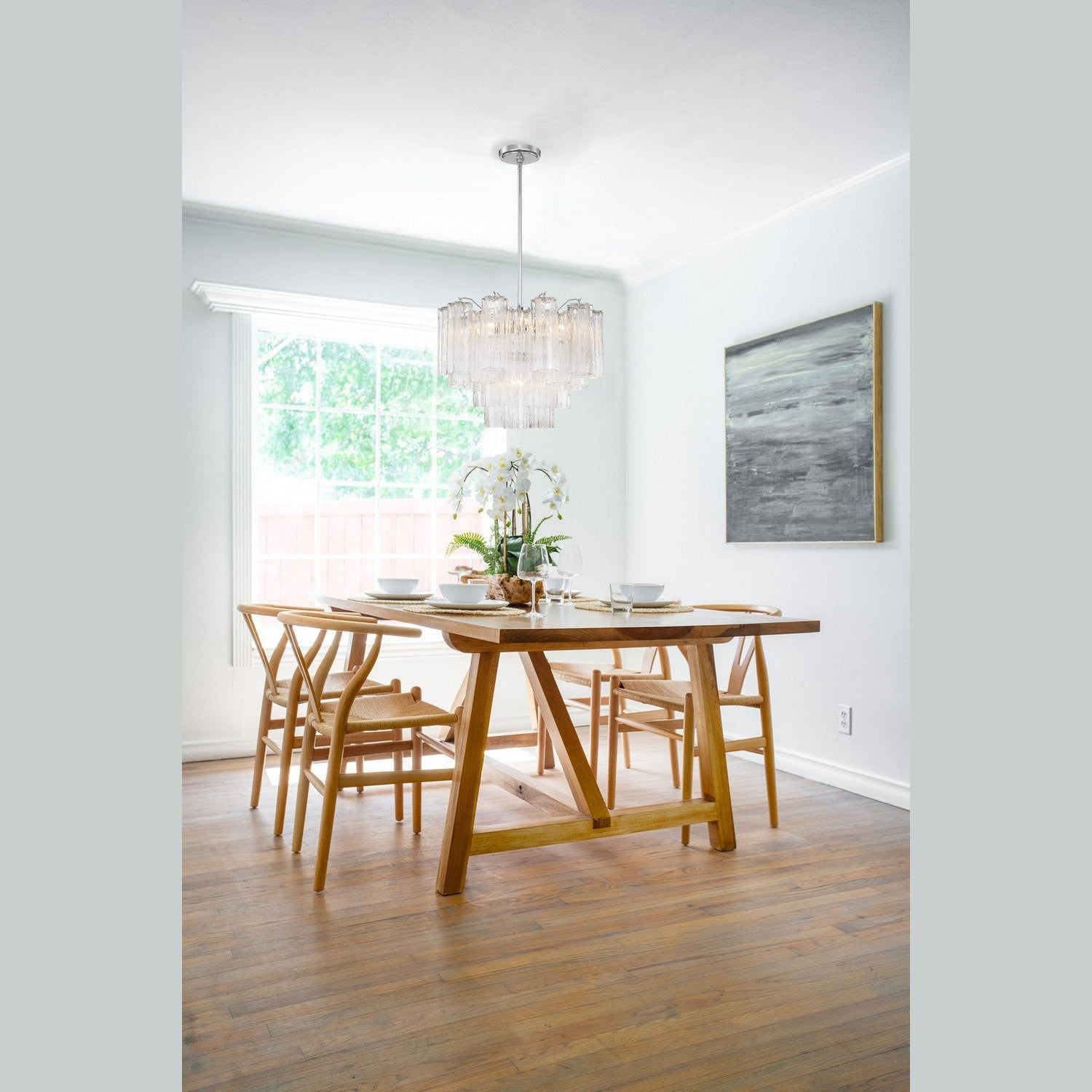 Crystorama - ADD-308-CH-CL - Nine Light Chandelier - Addis - Polished Chrome