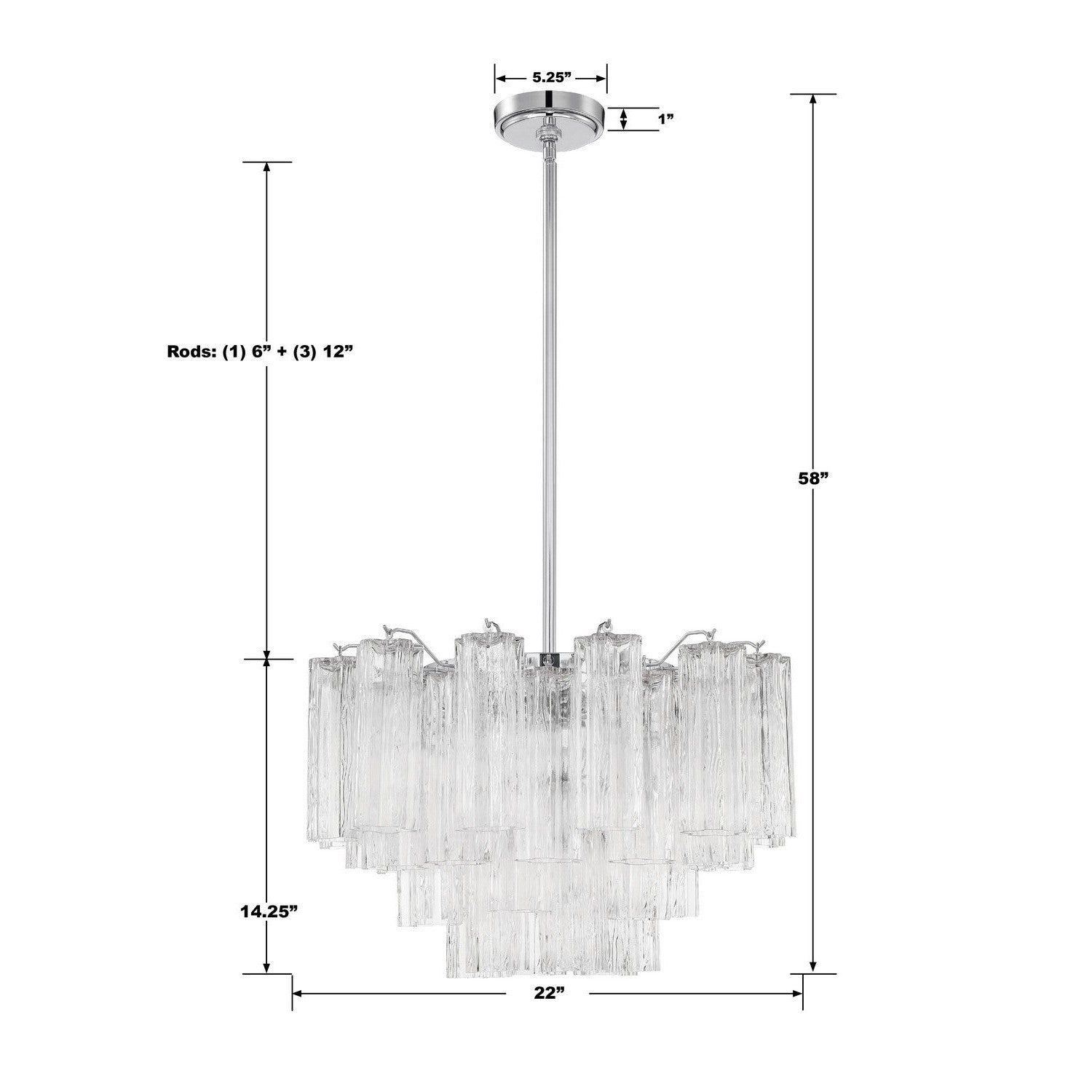 Crystorama - ADD-308-CH-CL - Nine Light Chandelier - Addis - Polished Chrome