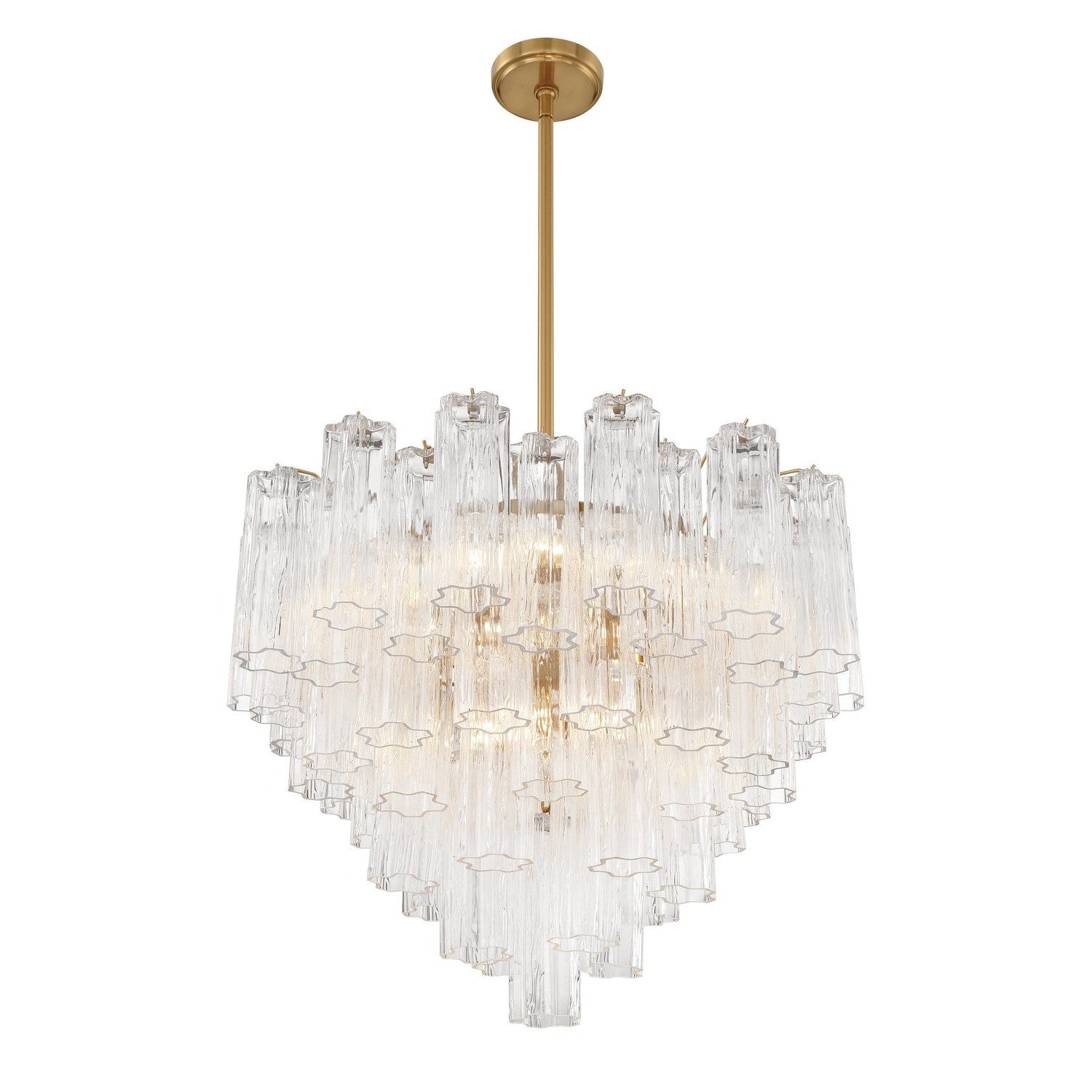 Crystorama - ADD-312-AG-CL - 12 Light Chandelier - Addis - Aged Brass