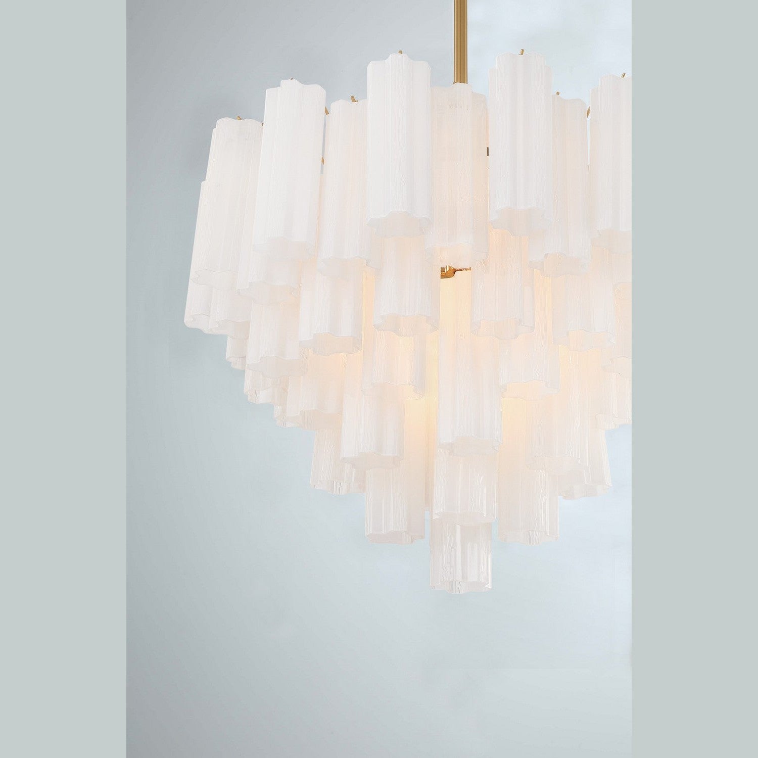 Crystorama - ADD-312-AG-WH - 12 Light Chandelier - Addis - Aged Brass