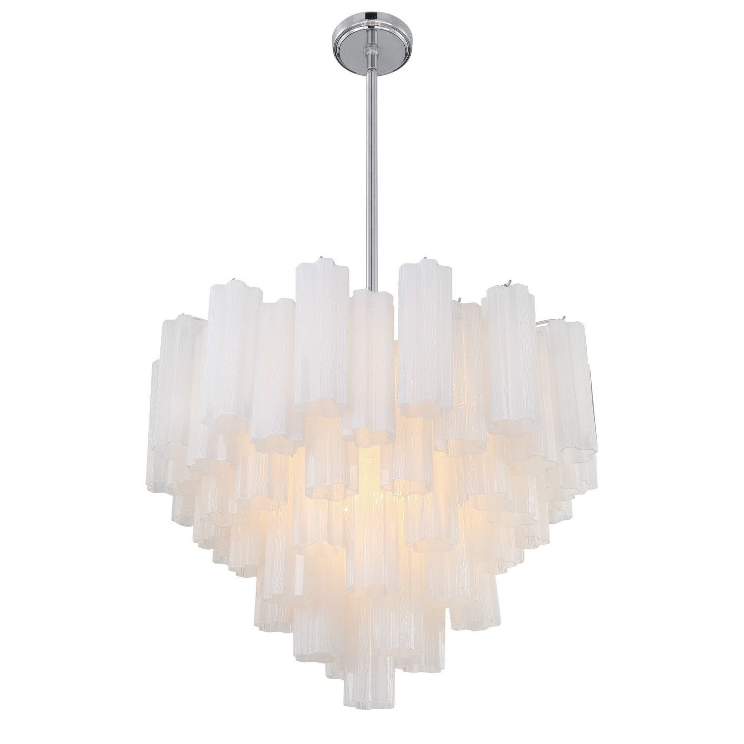 Crystorama - ADD-312-CH-WH - 12 Light Chandelier - Addis - Polished Chrome