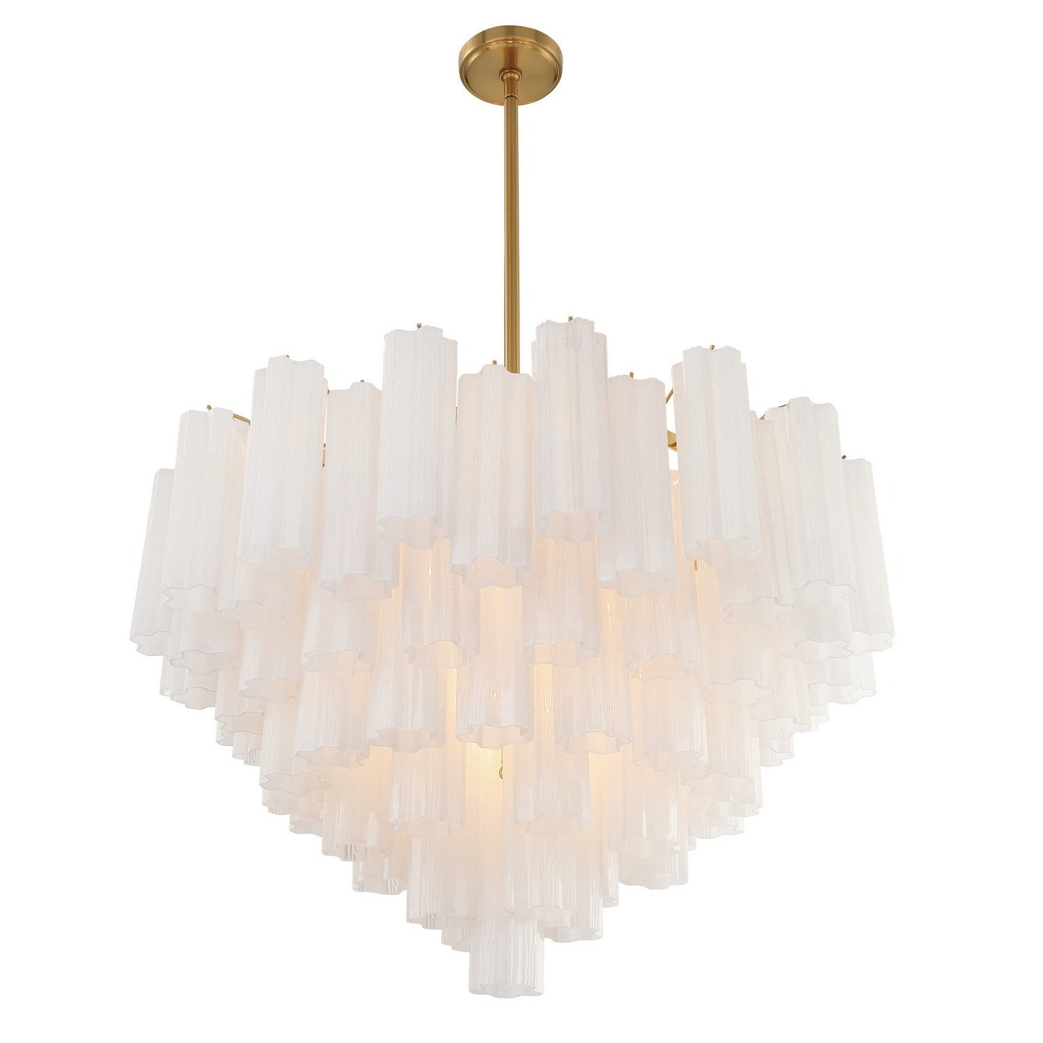 Crystorama - ADD-316-AG-WH - 16 Light Chandelier - Addis - Aged Brass