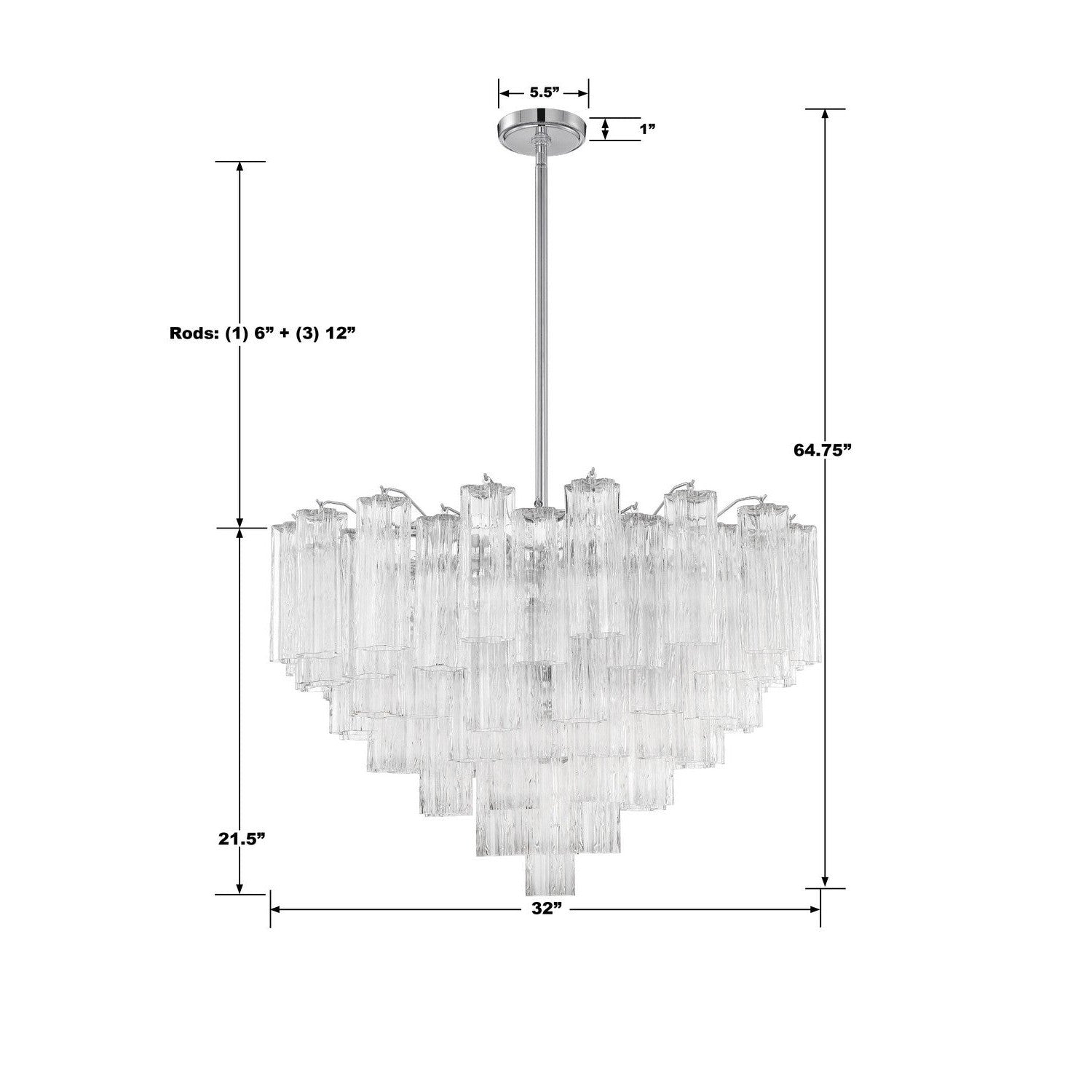 Crystorama - ADD-316-CH-CL - 16 Light Chandelier - Addis - Polished Chrome