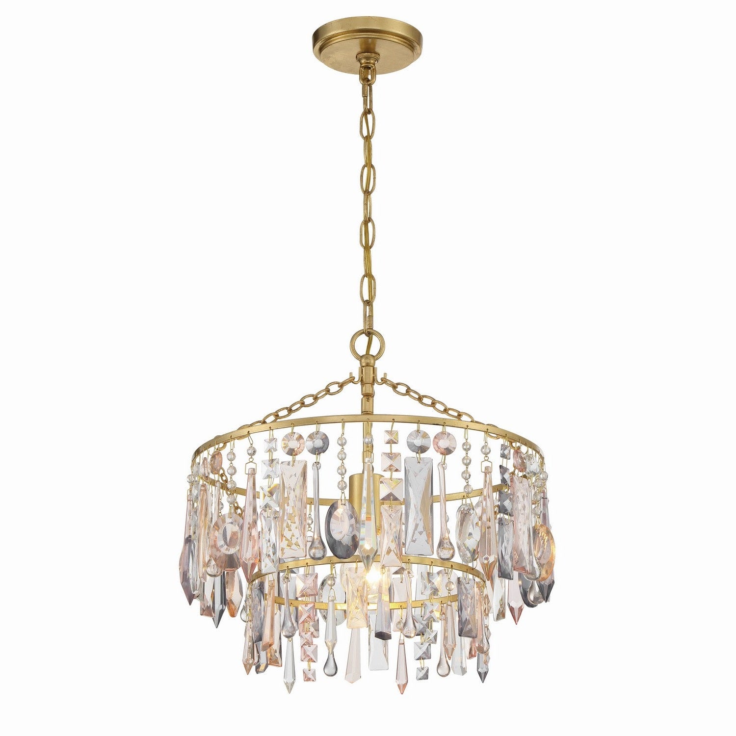 Crystorama - ELS-7100-GA - One Light Pendant - Elsa - Antique Gold