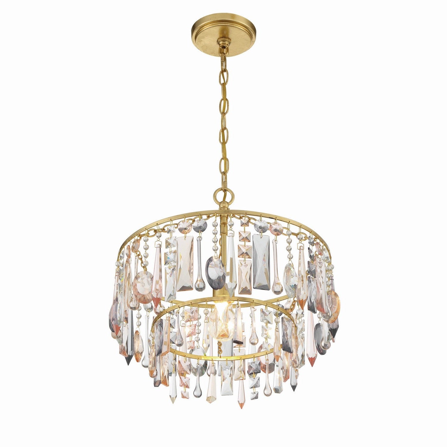 Crystorama - ELS-7100-GA - One Light Pendant - Elsa - Antique Gold