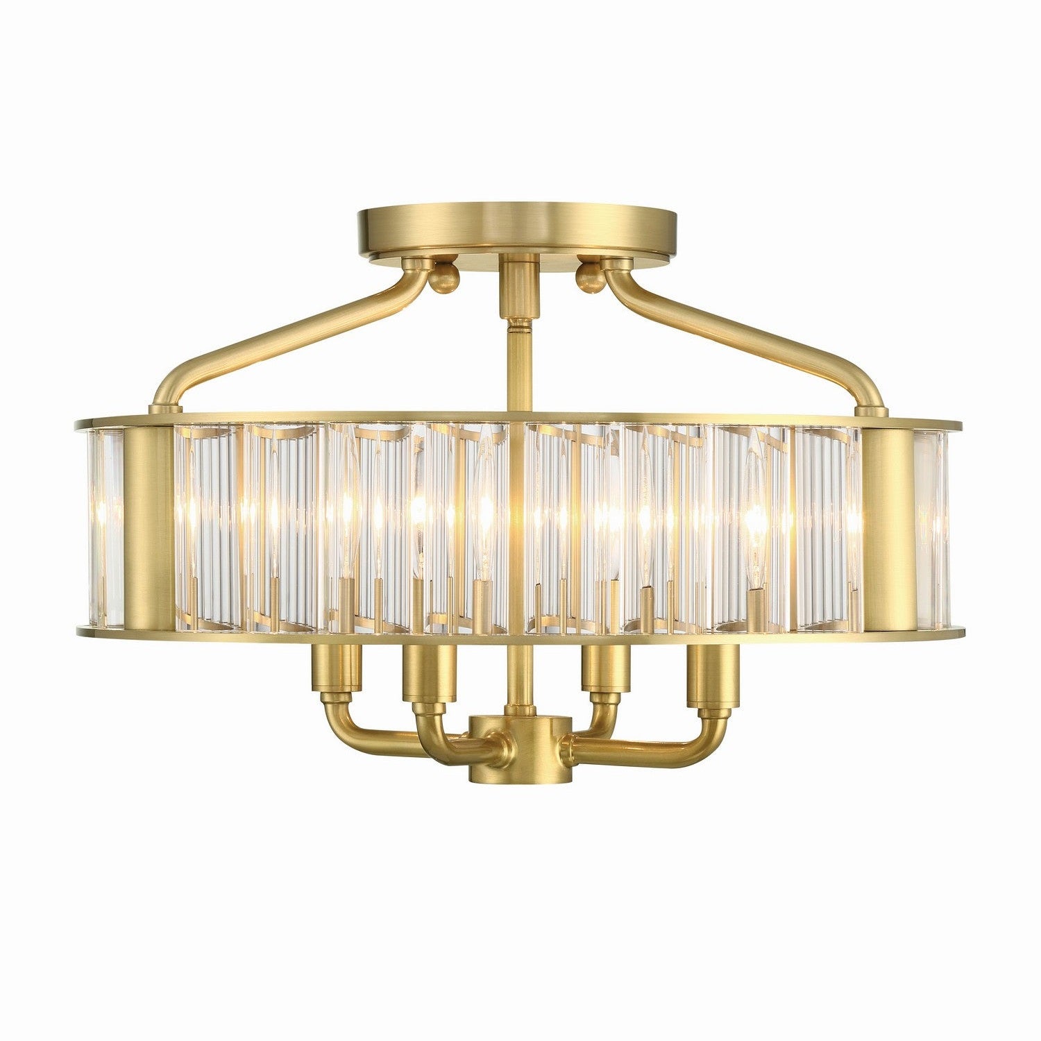 Crystorama - FAR-6000-AG - Four Light Semi Flush Mount - Farris - Aged Brass