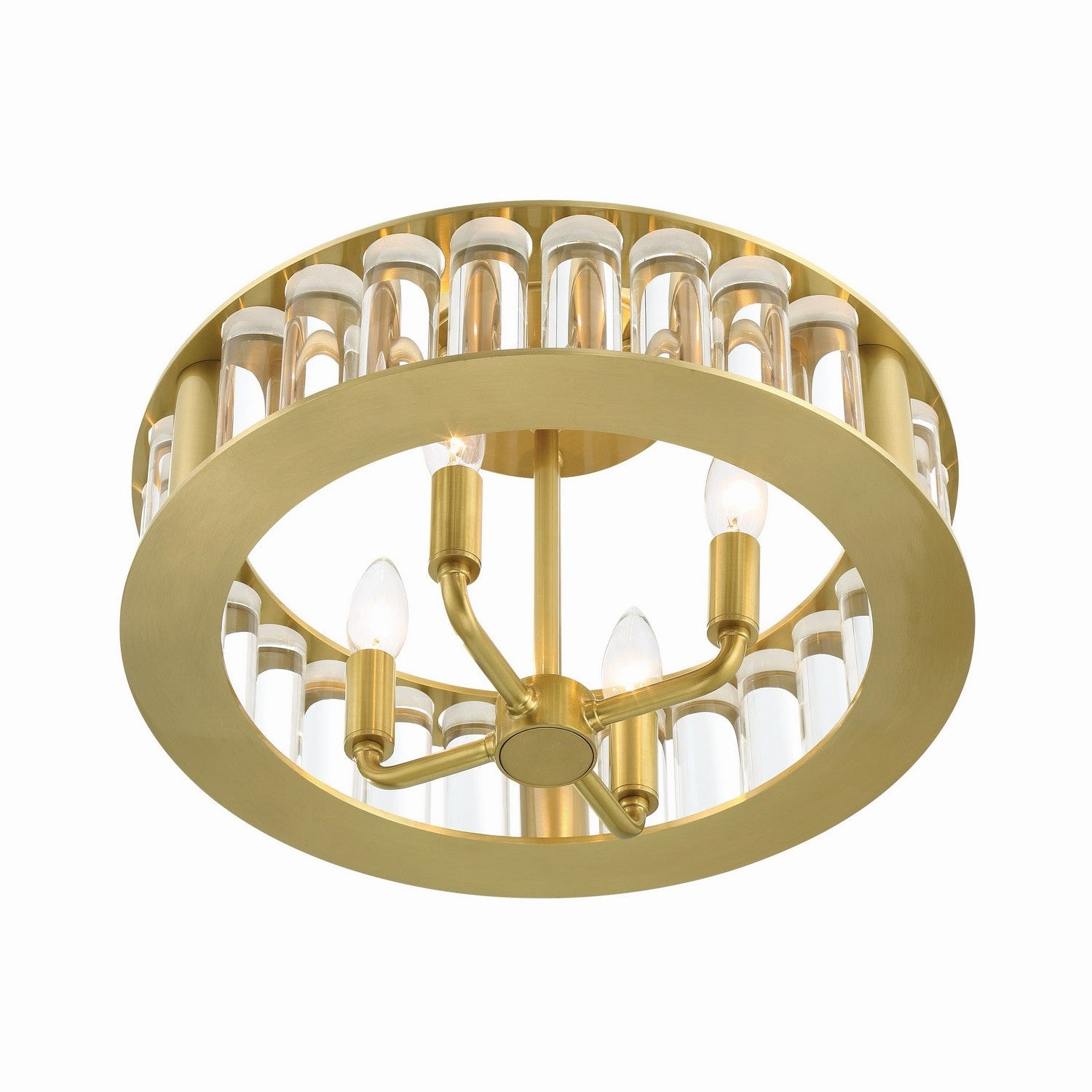 Crystorama - FAR-6000-AG - Four Light Semi Flush Mount - Farris - Aged Brass