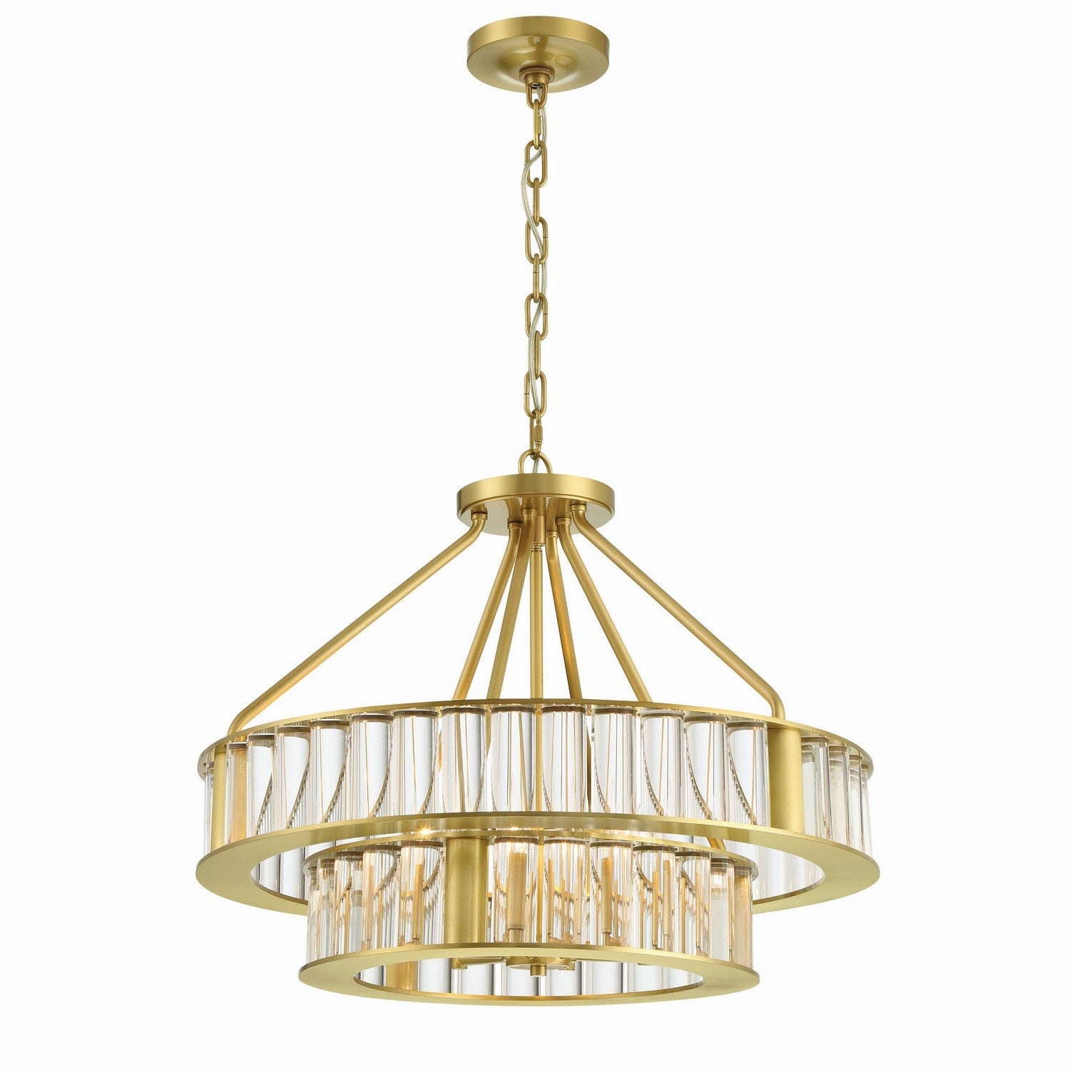 Crystorama - FAR-6006-AG - Six Light Chandelier - Farris - Aged Brass