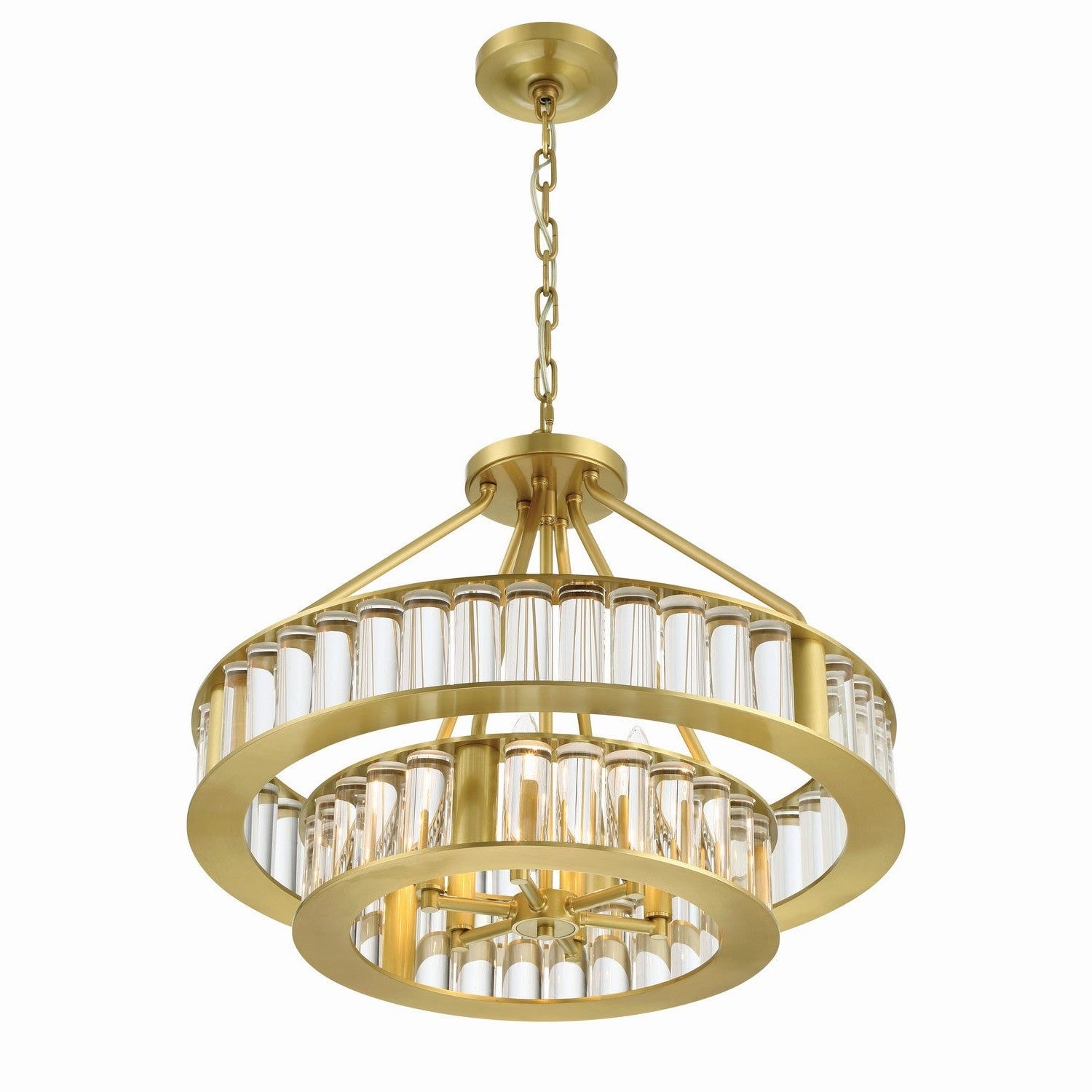 Crystorama - FAR-6006-AG - Six Light Chandelier - Farris - Aged Brass