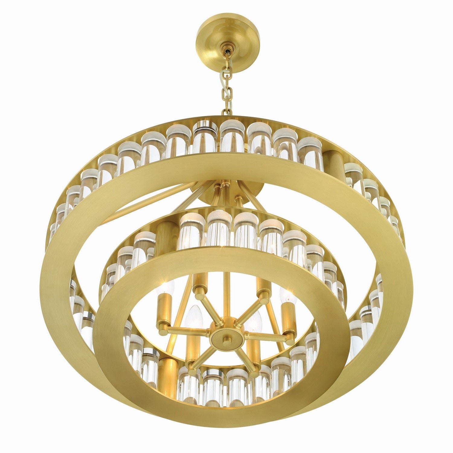 Crystorama - FAR-6006-AG - Six Light Chandelier - Farris - Aged Brass