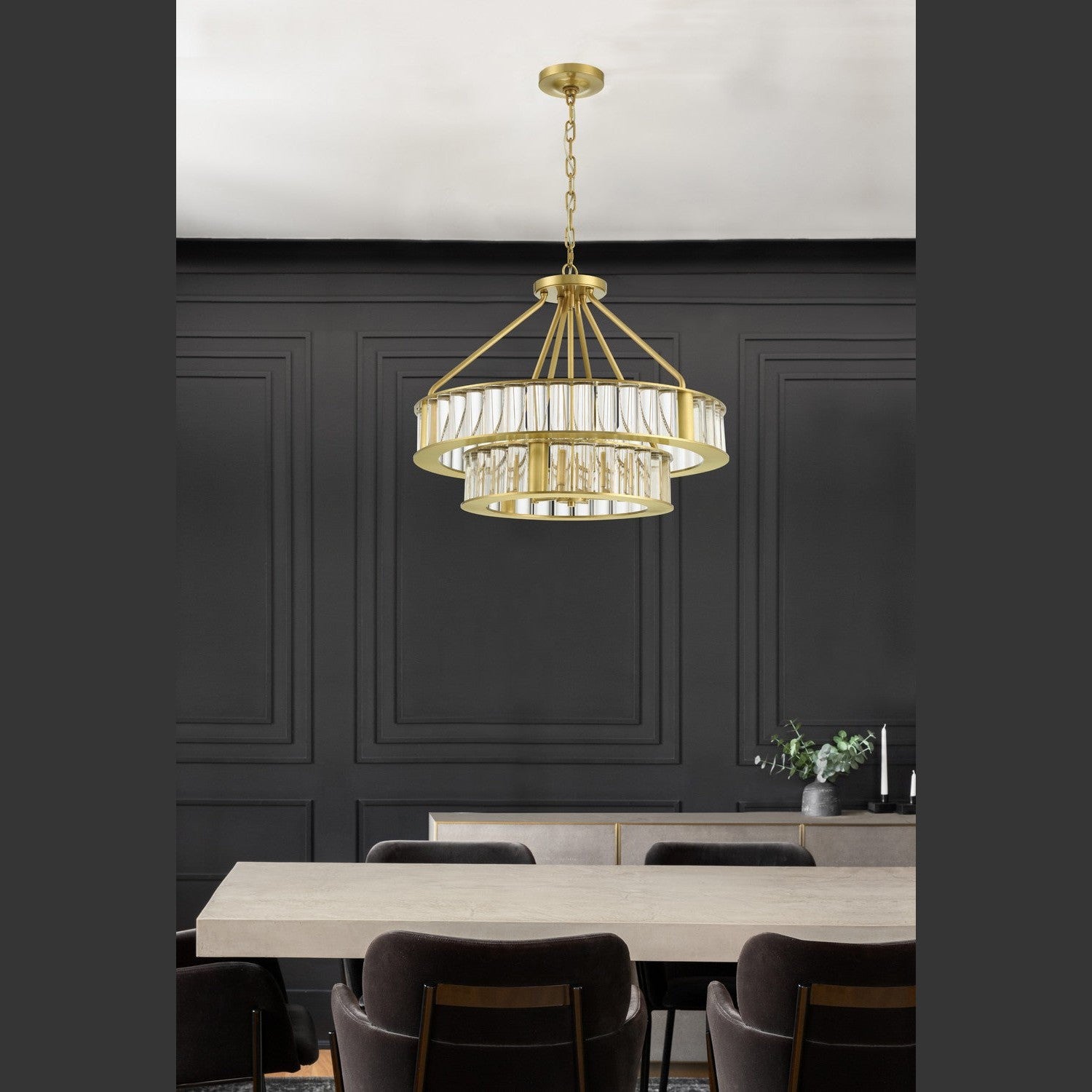 Crystorama - FAR-6006-AG - Six Light Chandelier - Farris - Aged Brass