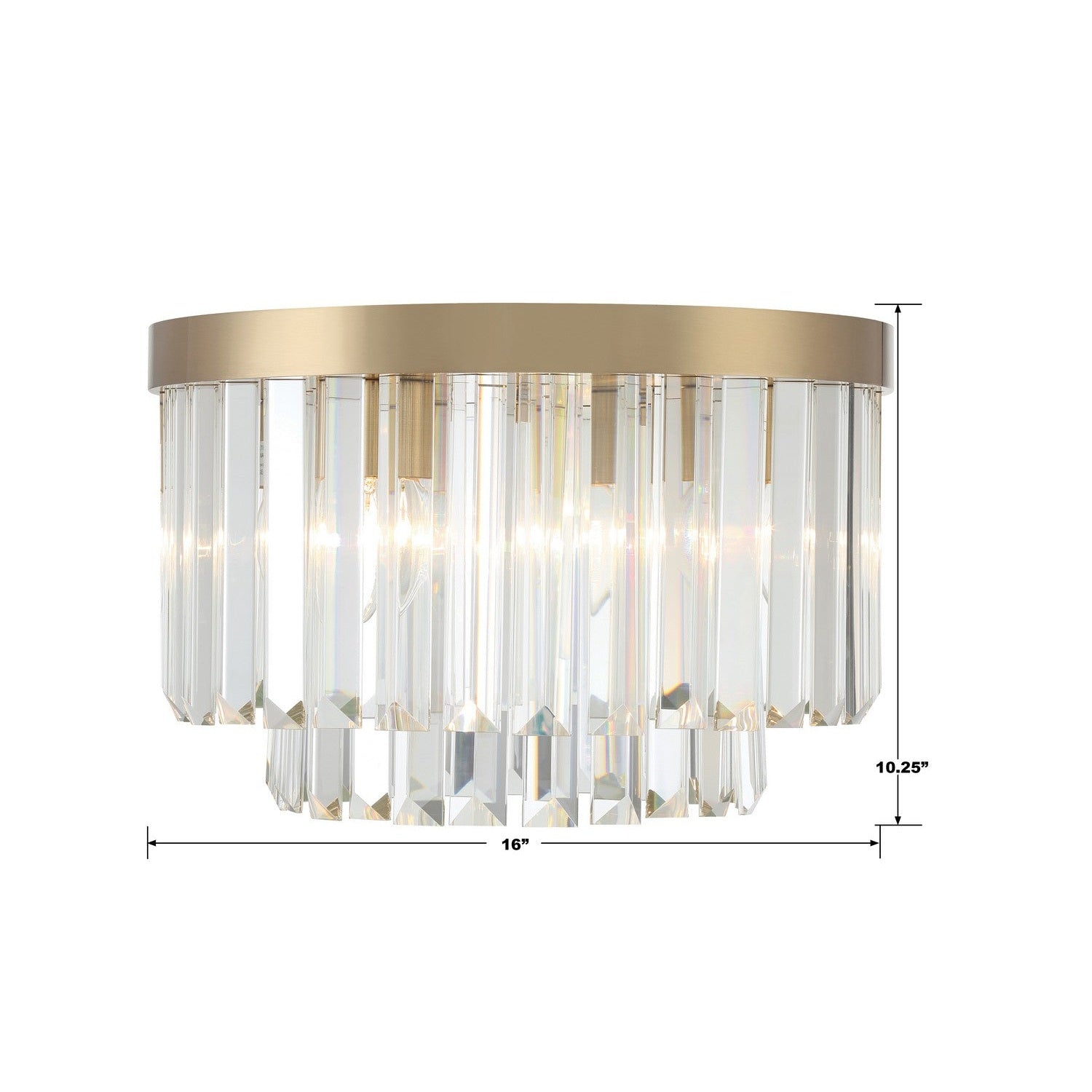 Crystorama - HAY-1400-AG - Four Light Flush Mount - Hayes - Aged Brass