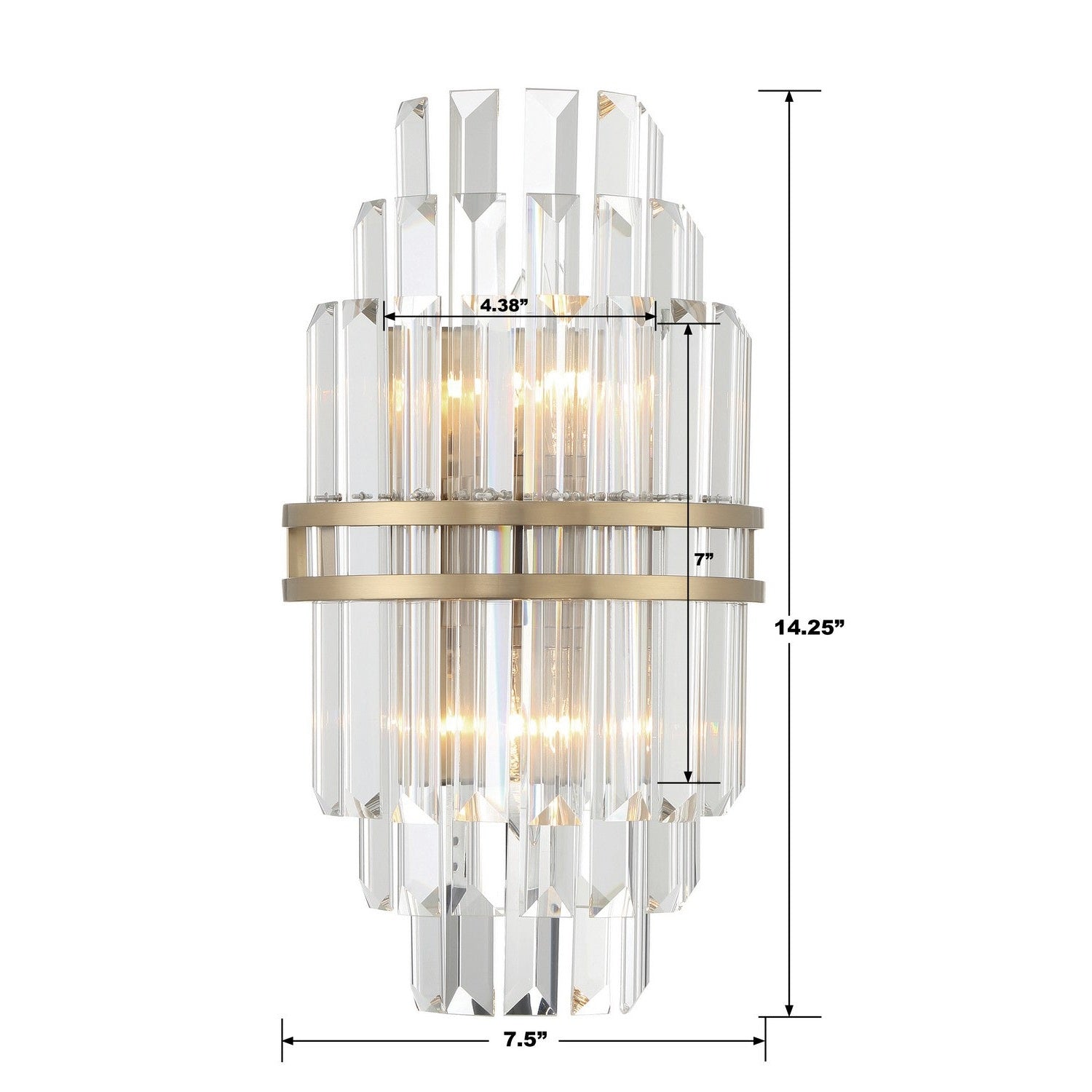 Crystorama - HAY-1402-AG - Two Light Wall Sconce - Hayes - Aged Brass