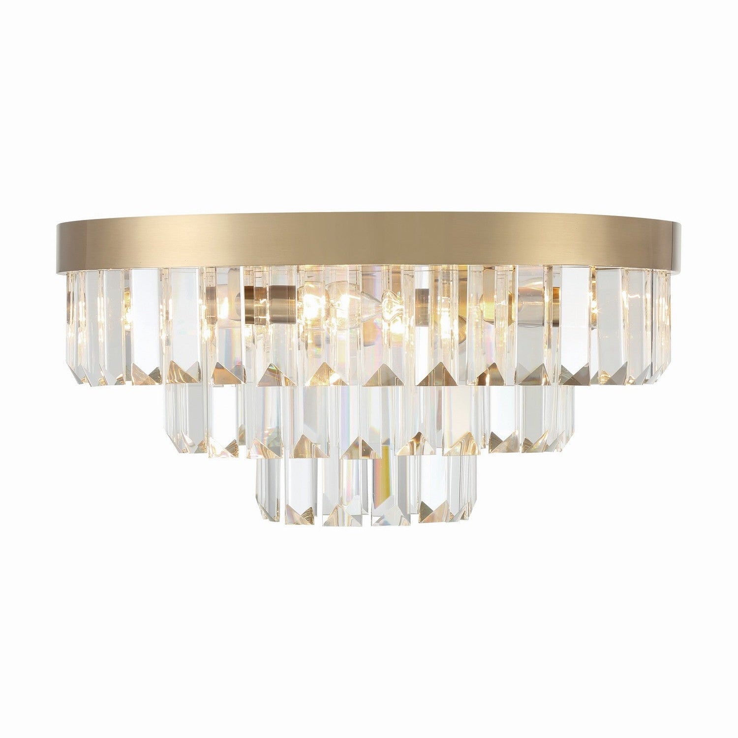 Crystorama - HAY-1403-AG - Eight Light Flush Mount - Hayes - Aged Brass