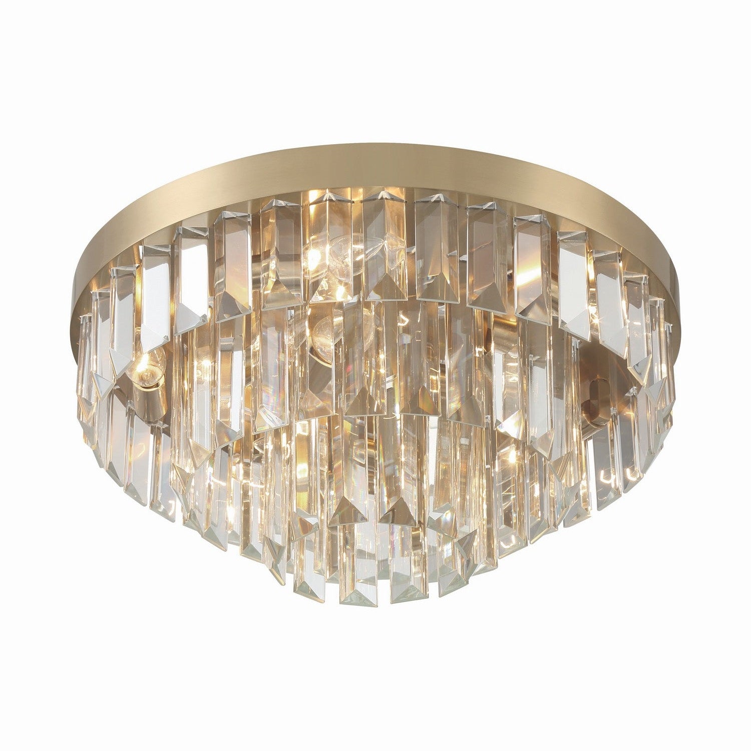 Crystorama - HAY-1403-AG - Eight Light Flush Mount - Hayes - Aged Brass