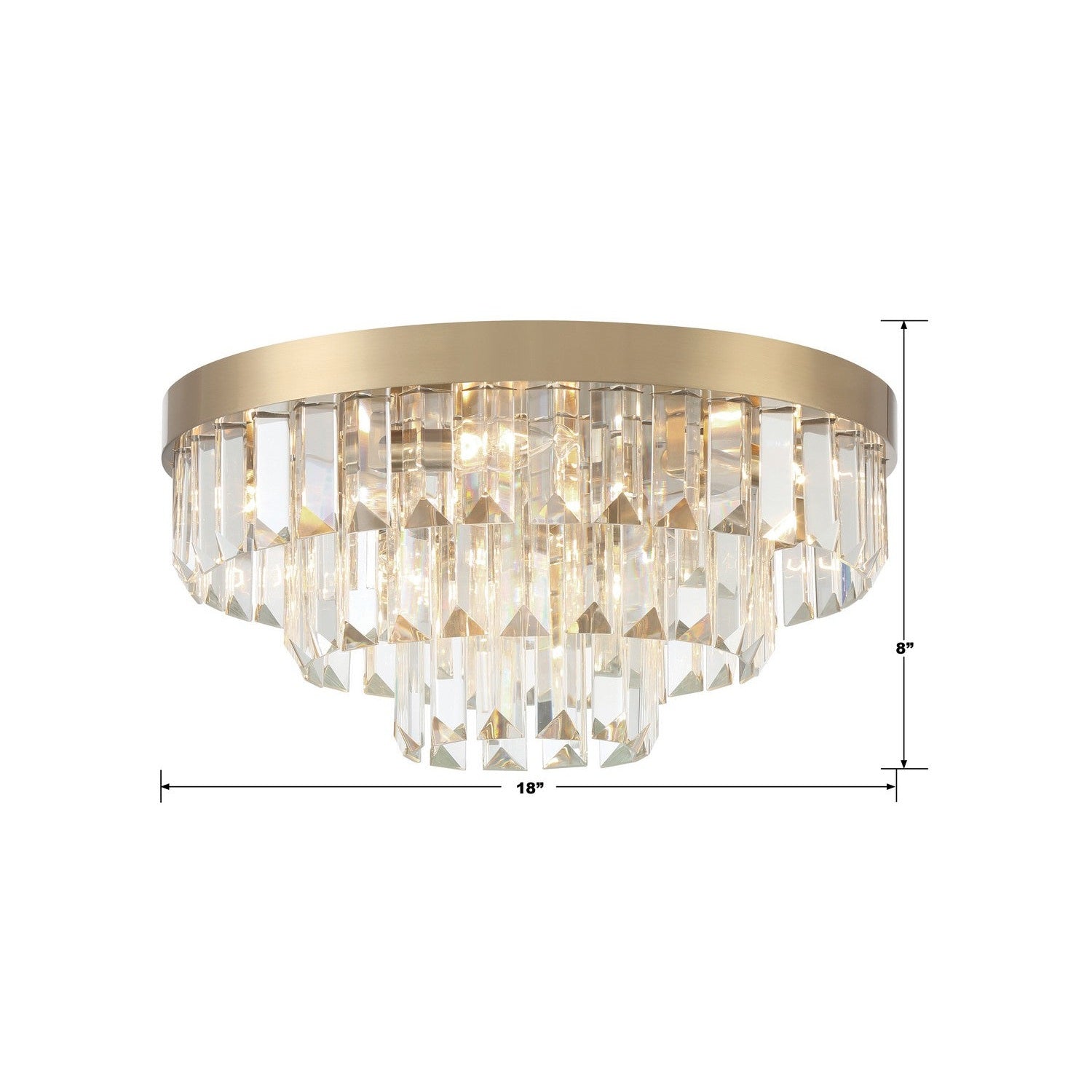 Crystorama - HAY-1403-AG - Eight Light Flush Mount - Hayes - Aged Brass
