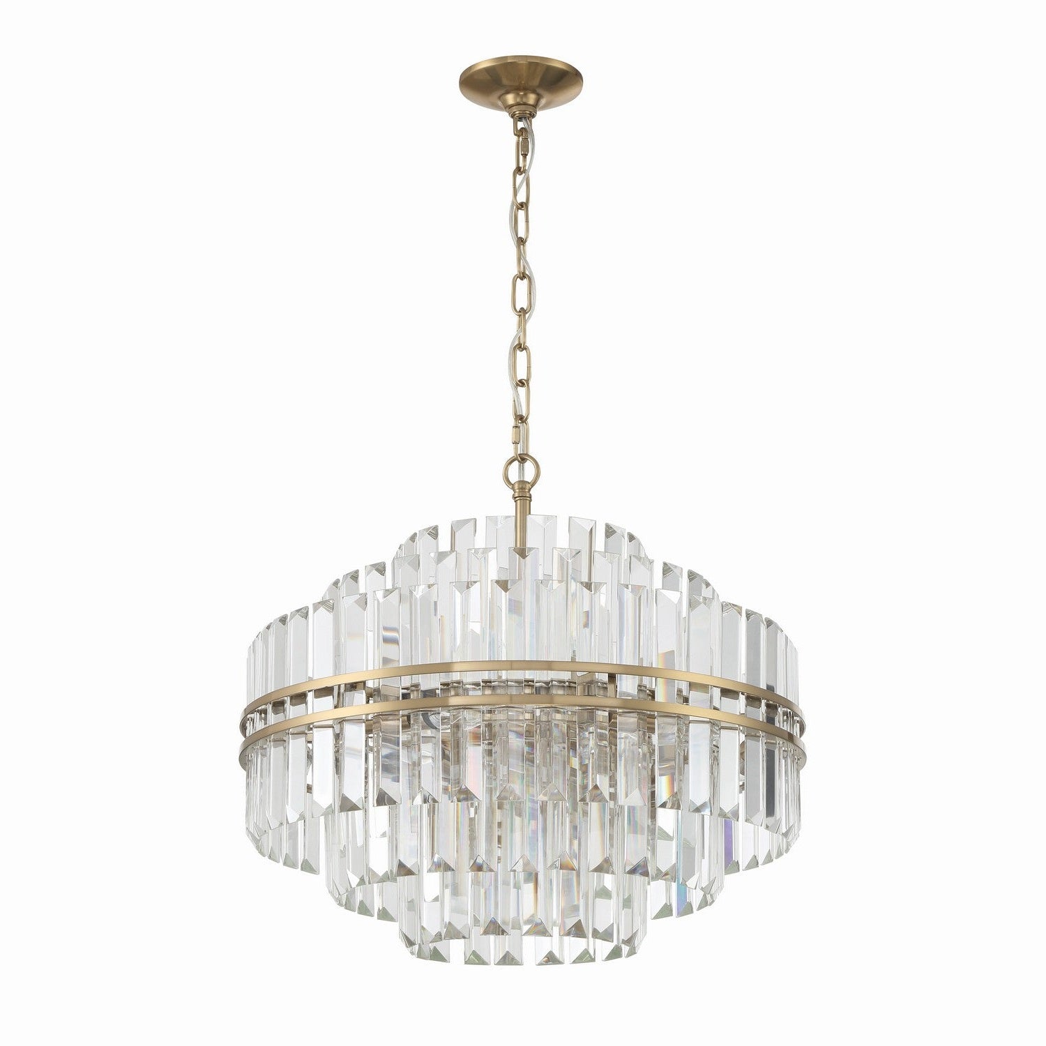 Crystorama - HAY-1405-AG - 12 Light Chandelier - Hayes - Aged Brass