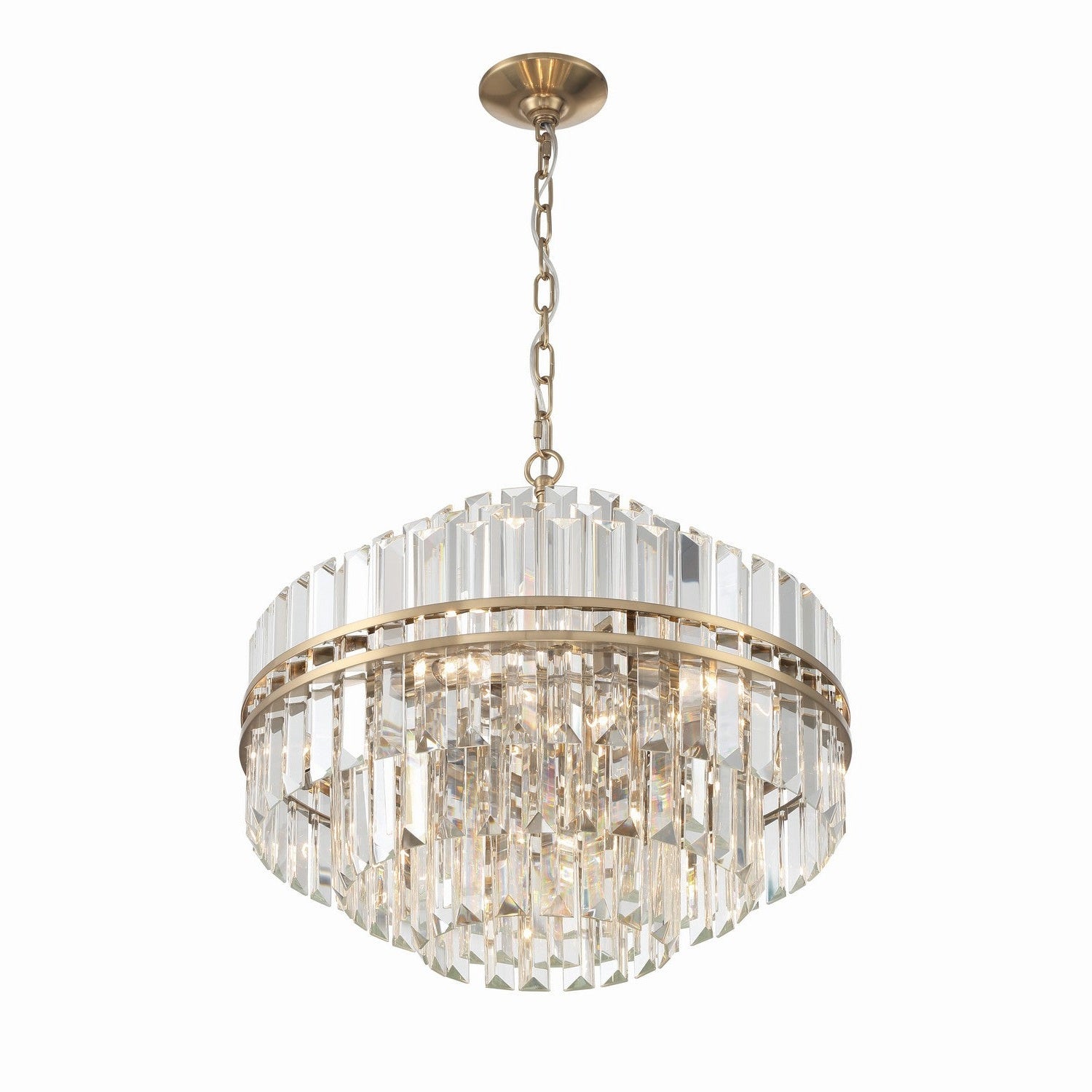 Crystorama - HAY-1405-AG - 12 Light Chandelier - Hayes - Aged Brass