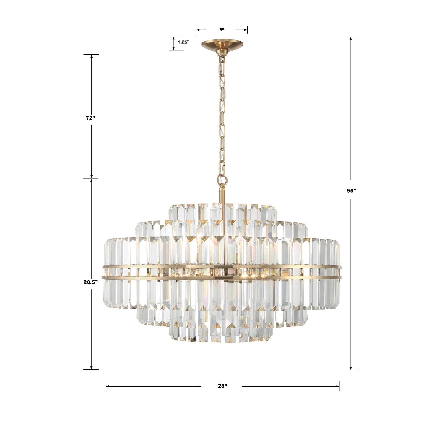 Crystorama - HAY-1407-AG - 16 Light Chandelier - Hayes - Aged Brass