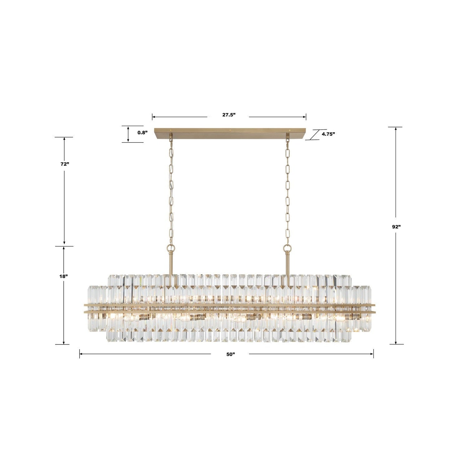 Crystorama - HAY-1417-AG - 16 Light Chandelier - Hayes - Aged Brass