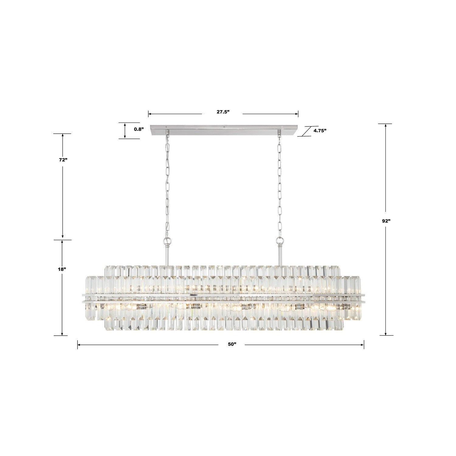 Crystorama - HAY-1417-PN - 16 Light Chandelier - Hayes - Polished Nickel