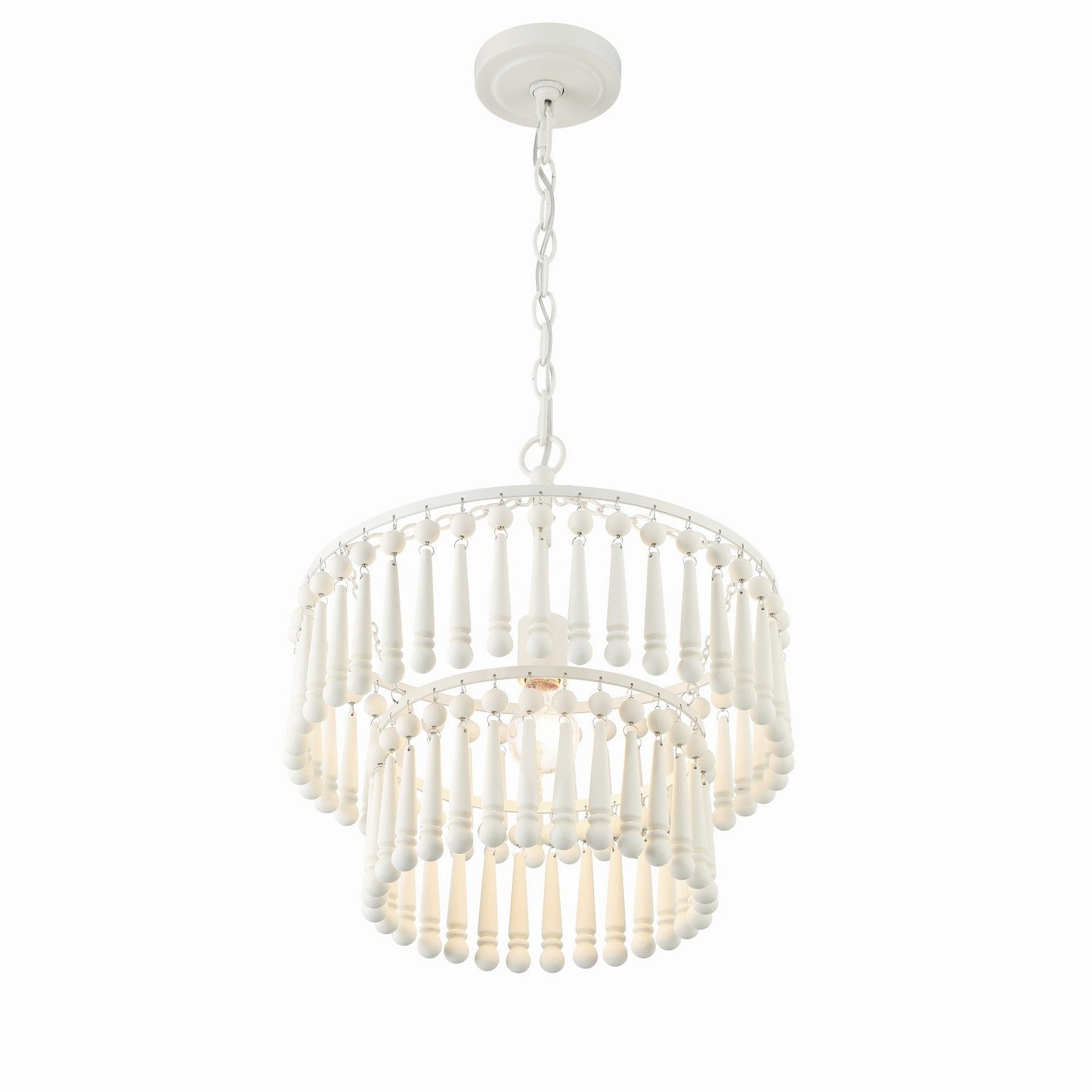 Crystorama - TIA-7100-MT - One Light Pendant - Tiana - Matte White