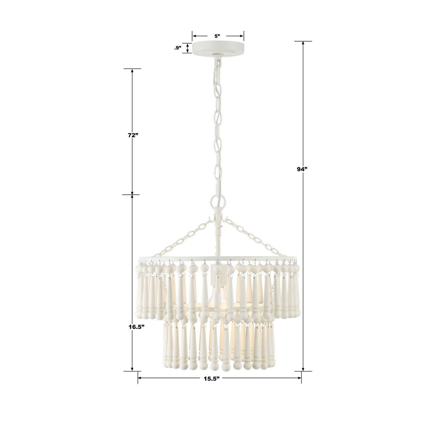 Crystorama - TIA-7100-MT - One Light Pendant - Tiana - Matte White