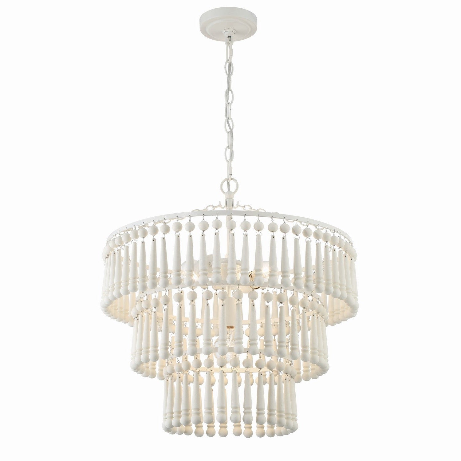 Crystorama - TIA-7103-MT - Three Light Pendant - Tiana - Matte White