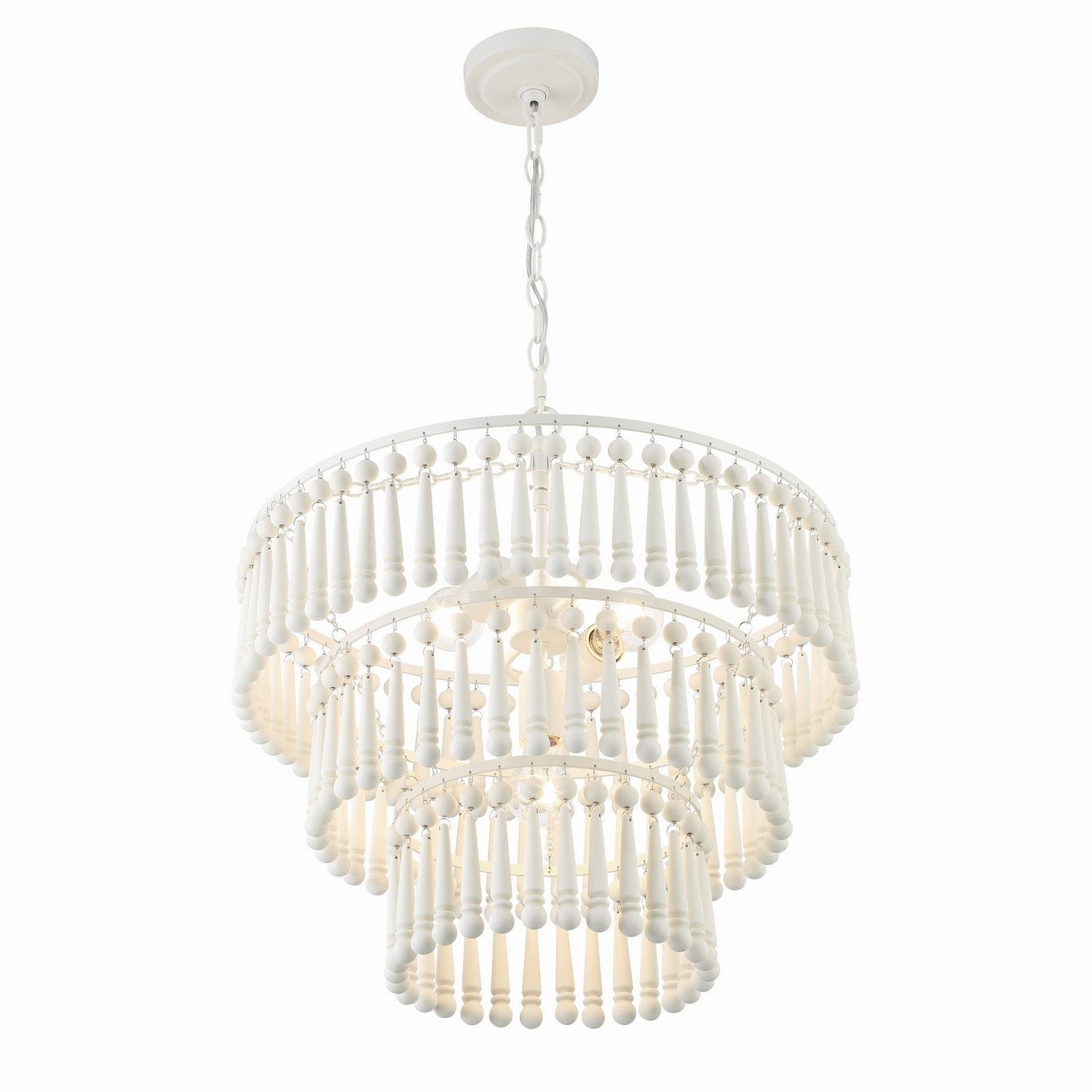 Crystorama - TIA-7103-MT - Three Light Pendant - Tiana - Matte White