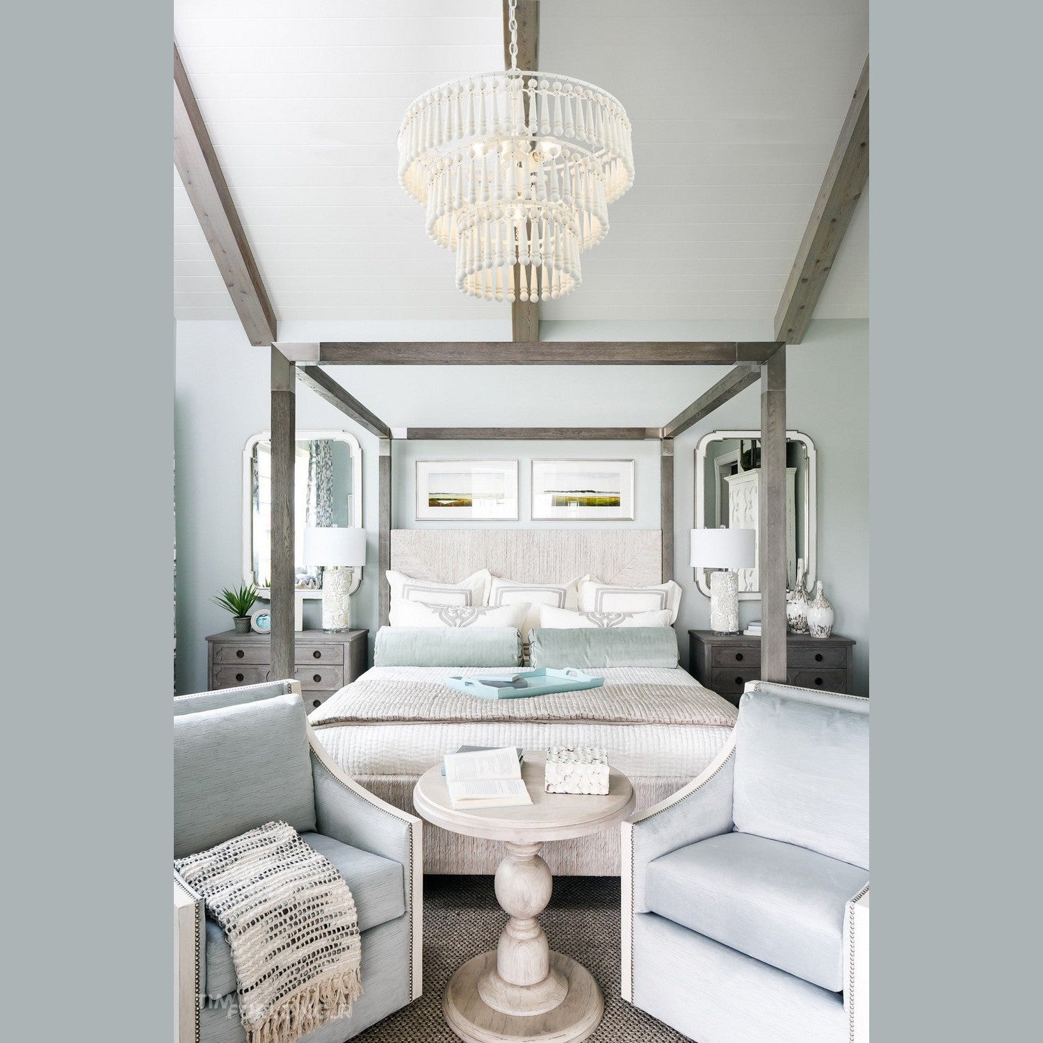 Crystorama - TIA-7103-MT - Three Light Pendant - Tiana - Matte White