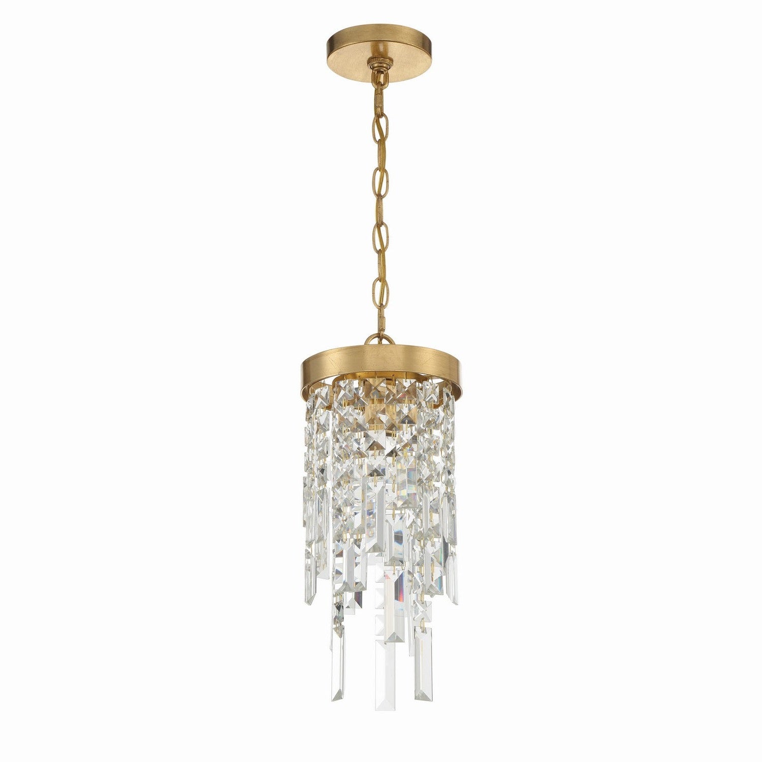Crystorama - WIN-210-GA-CL-MWP - One Light Pendant - Winfield - Antique Gold