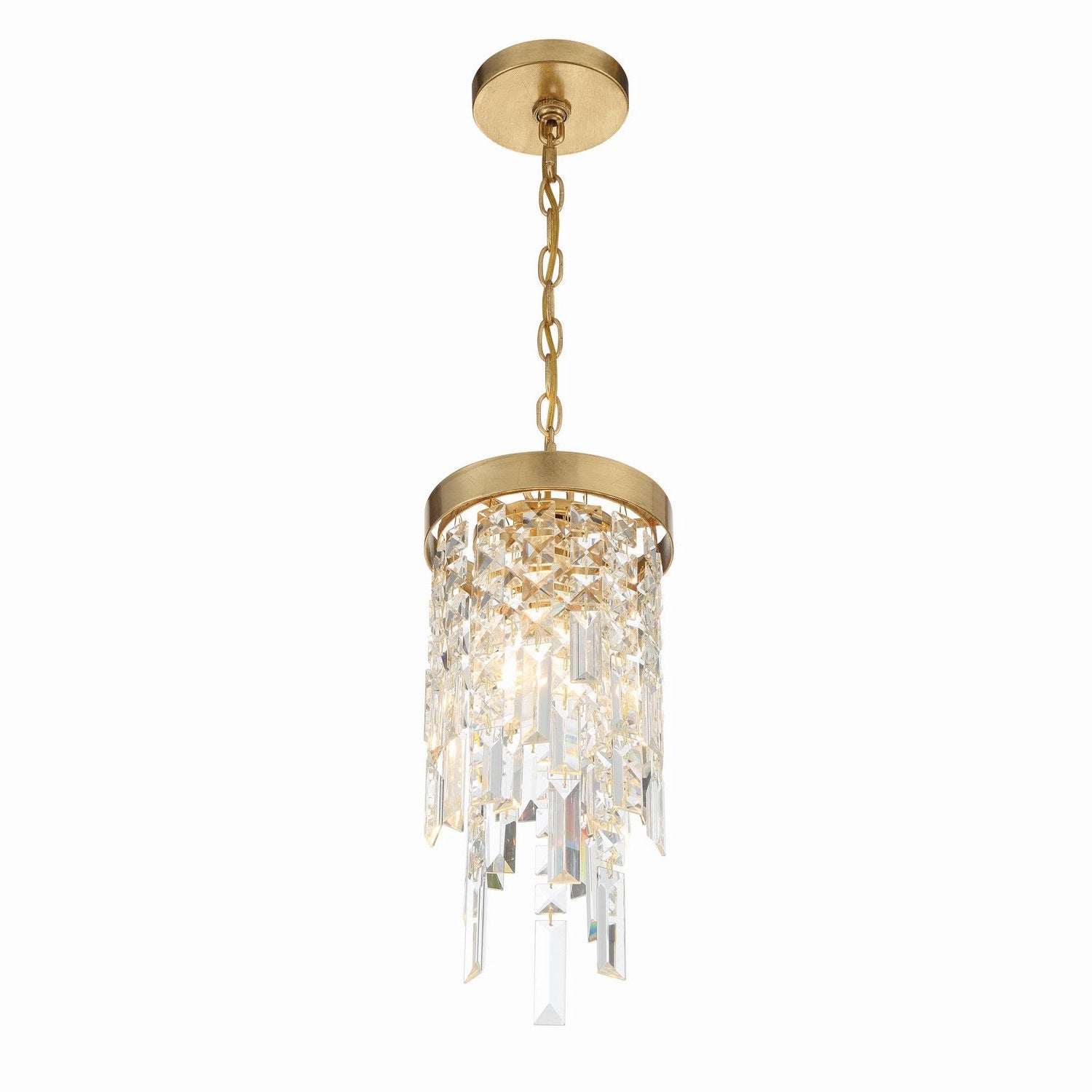Crystorama - WIN-210-GA-CL-MWP - One Light Pendant - Winfield - Antique Gold