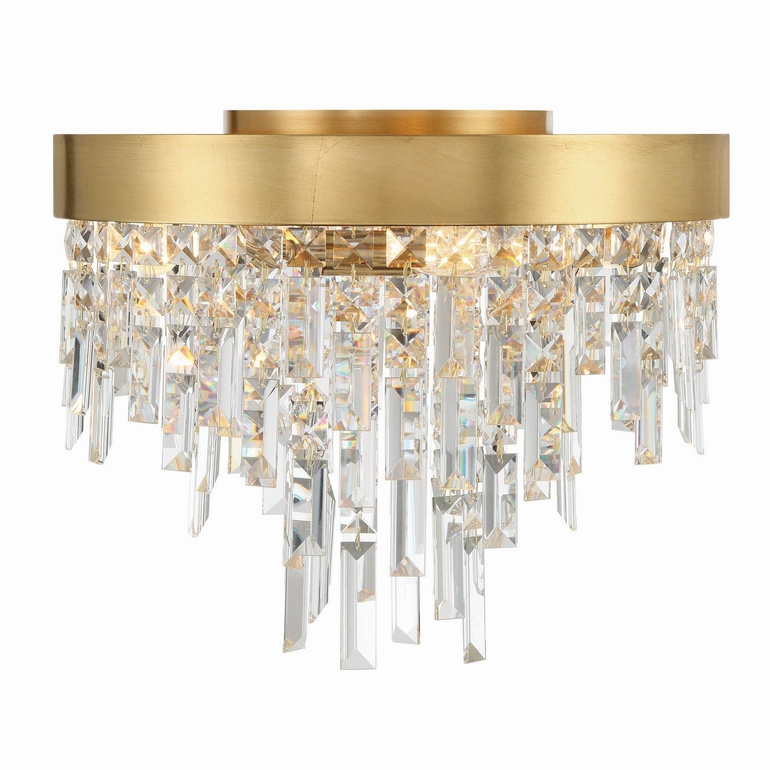 Crystorama - WIN-213-GA-CL-MWP - Four Light Flush Mount - Winfield - Antique Gold