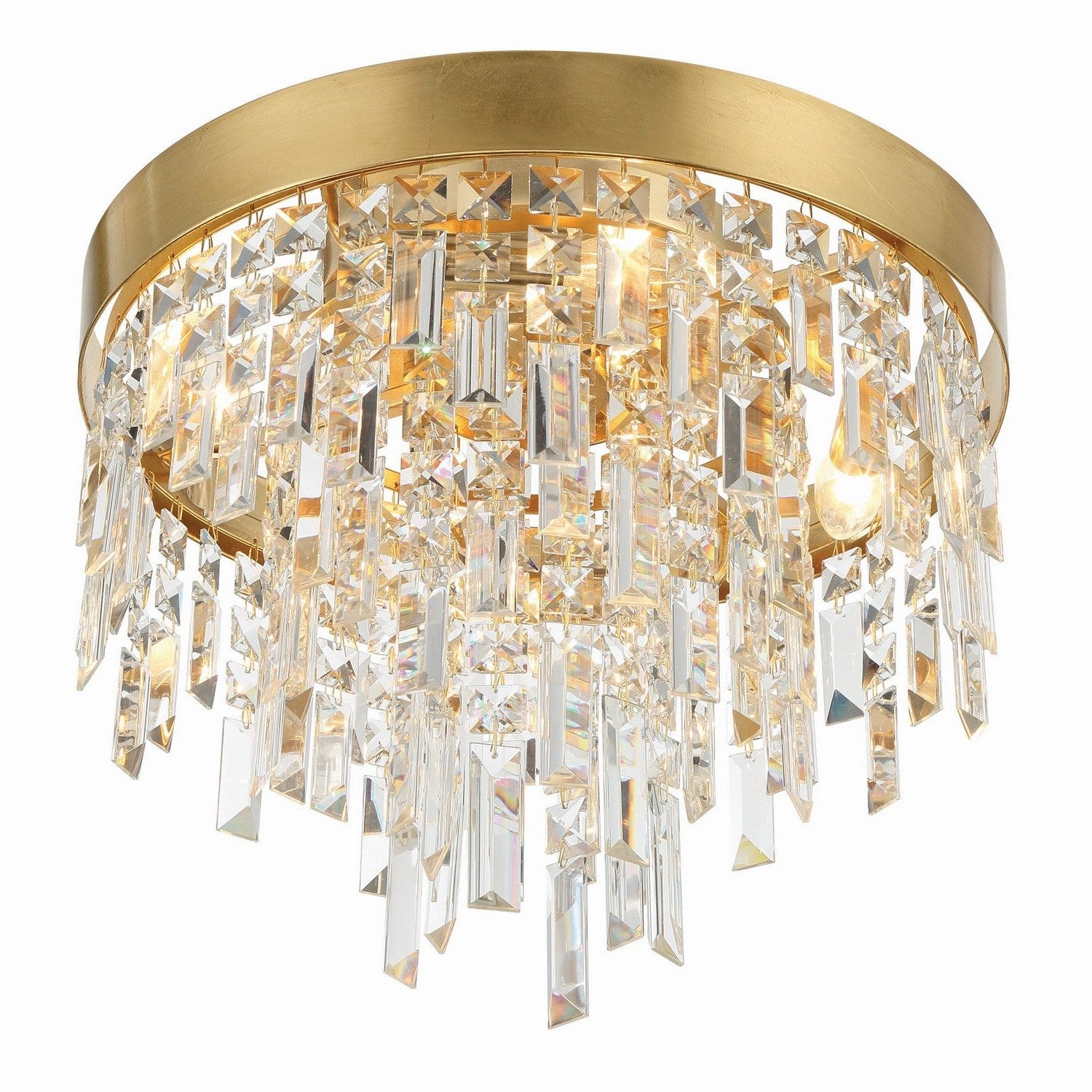 Crystorama - WIN-213-GA-CL-MWP - Four Light Flush Mount - Winfield - Antique Gold