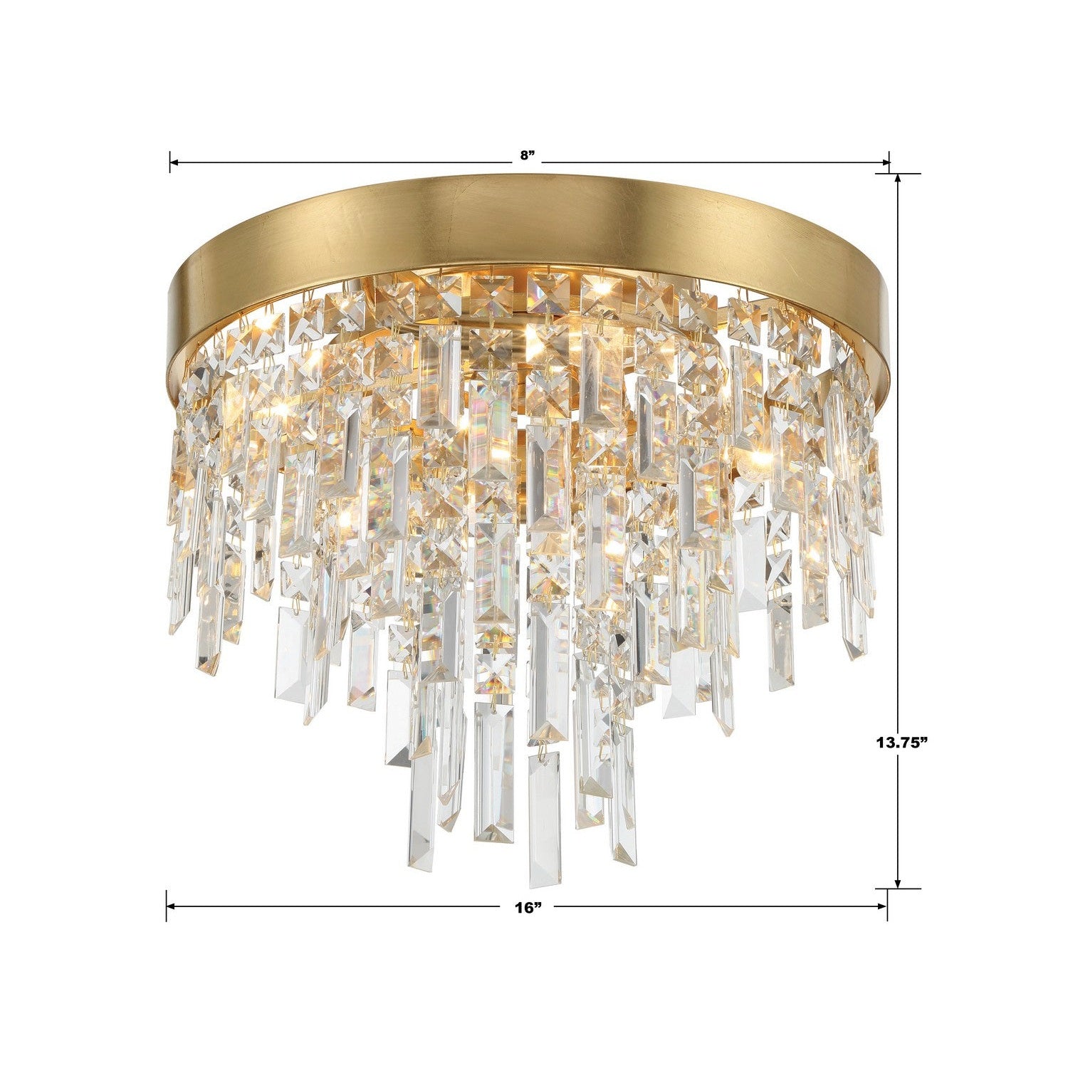 Crystorama - WIN-213-GA-CL-MWP - Four Light Flush Mount - Winfield - Antique Gold