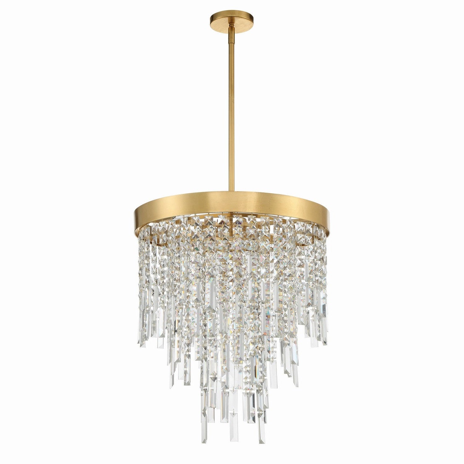 Crystorama - WIN-215-GA-CL-MWP - Five Light Chandelier - Winfield - Antique Gold